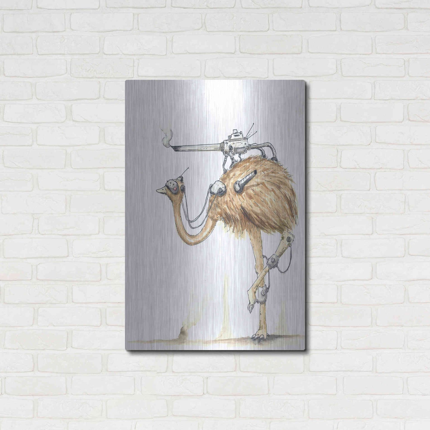 Luxe Metal Art 'War Emu' by Craig Snodgrass, Metal Wall Art,24x36