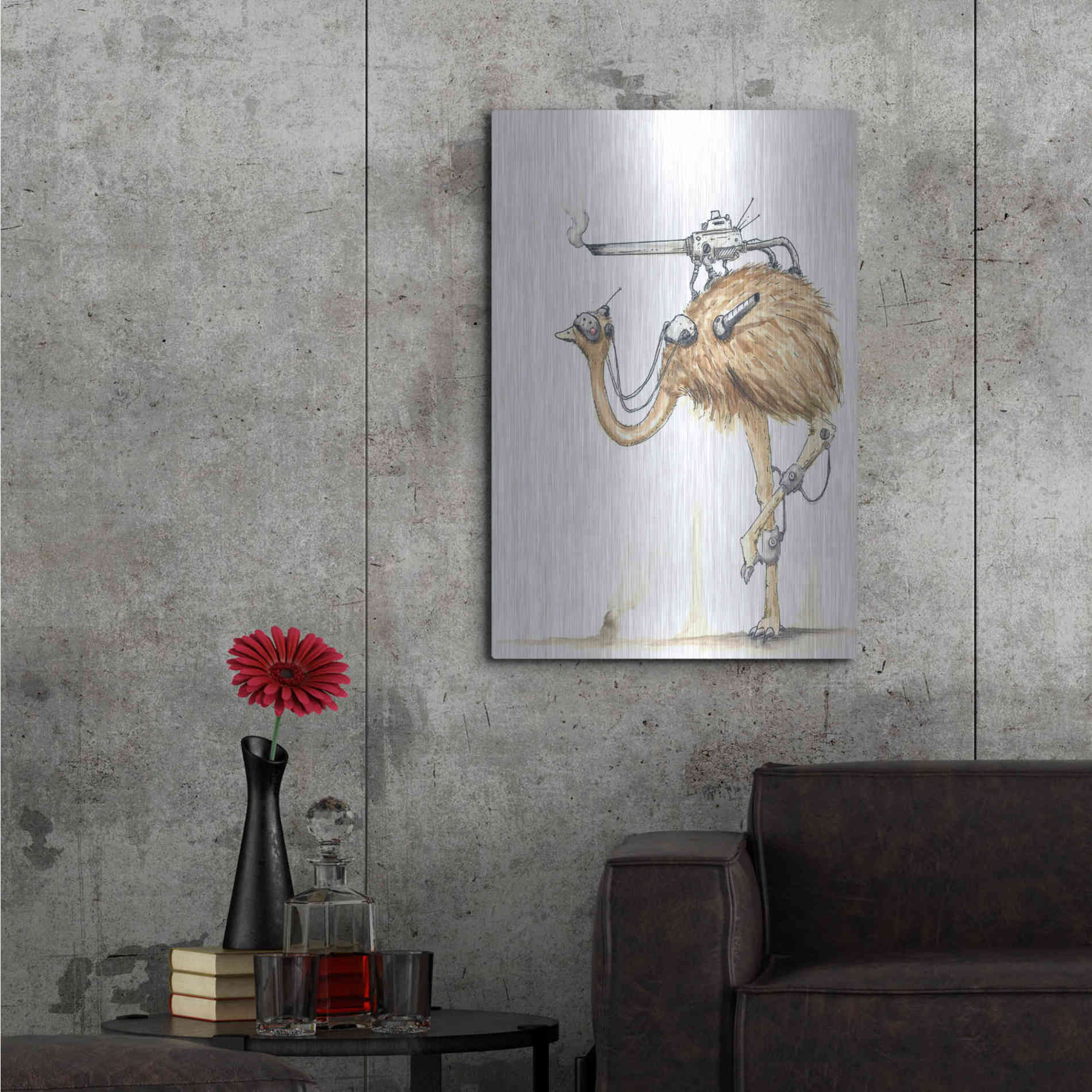 Luxe Metal Art 'War Emu' by Craig Snodgrass, Metal Wall Art,24x36