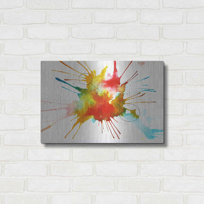 Luxe Metal Art 'Watercolor Splat' by Craig Snodgrass, Metal Wall Art,24x16