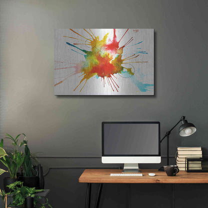 Luxe Metal Art 'Watercolor Splat' by Craig Snodgrass, Metal Wall Art,36x24