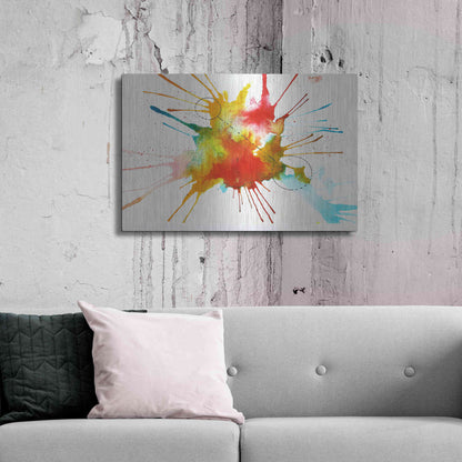 Luxe Metal Art 'Watercolor Splat' by Craig Snodgrass, Metal Wall Art,36x24