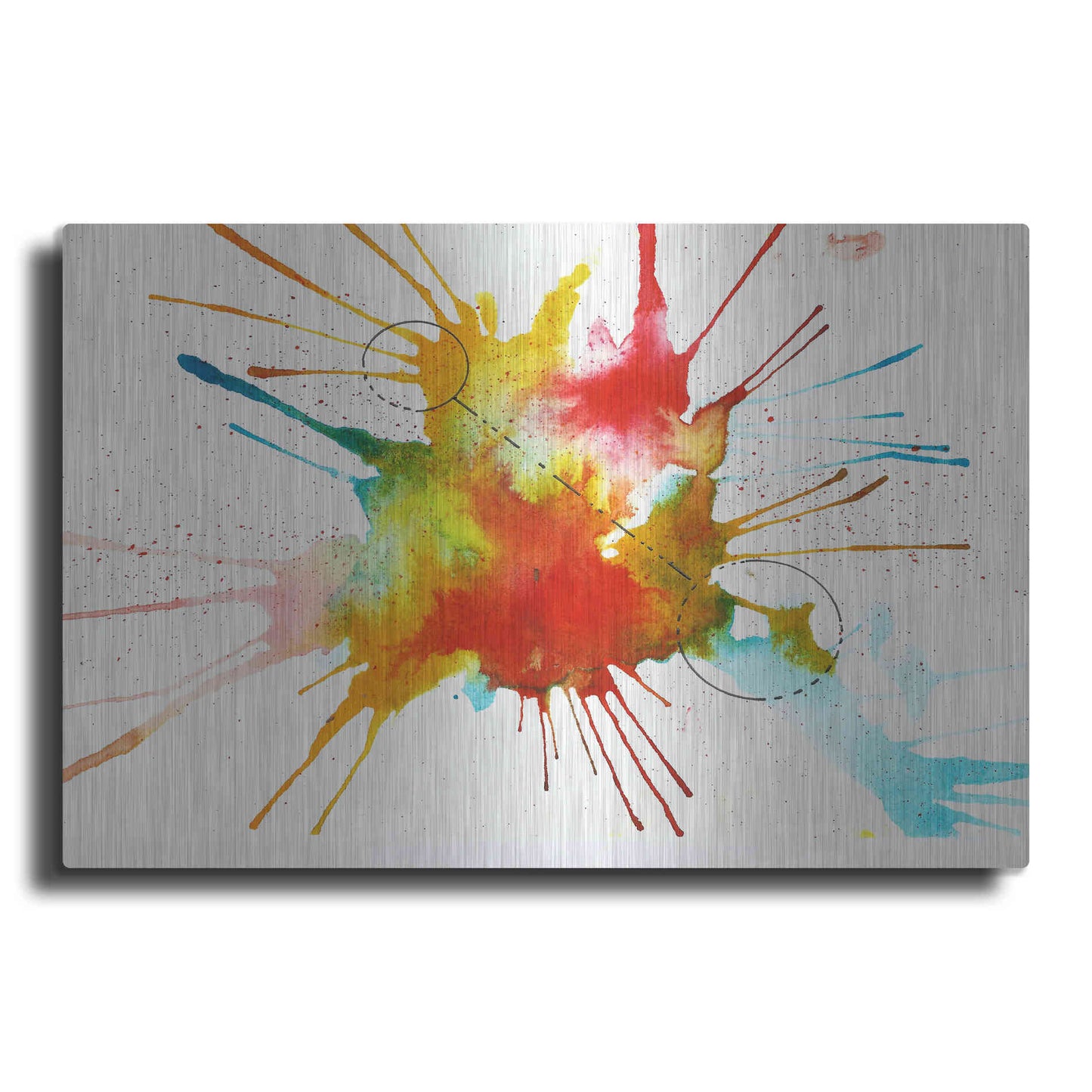 Luxe Metal Art 'Watercolor Splat' by Craig Snodgrass, Metal Wall Art