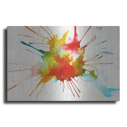 Luxe Metal Art 'Watercolor Splat' by Craig Snodgrass, Metal Wall Art
