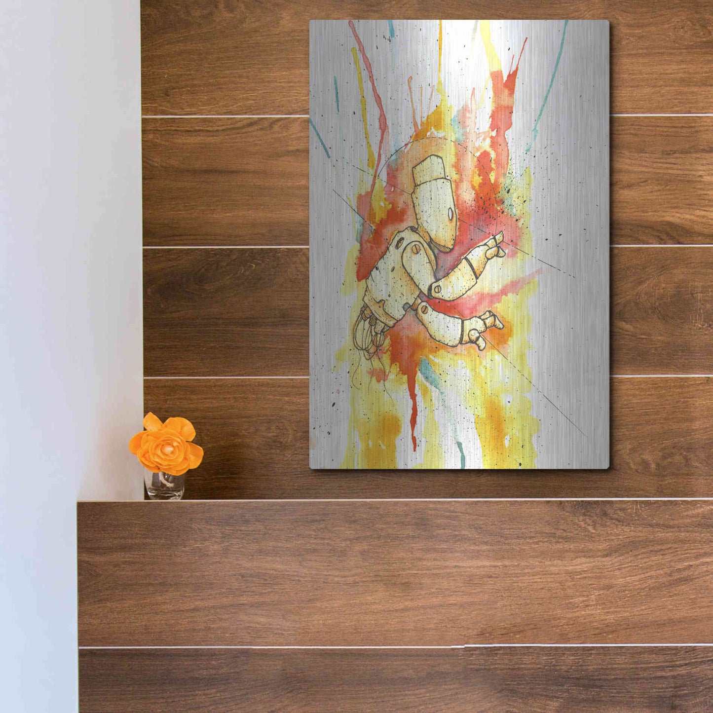 Luxe Metal Art 'Nimbus Bot' by Craig Snodgrass, Metal Wall Art,12x16