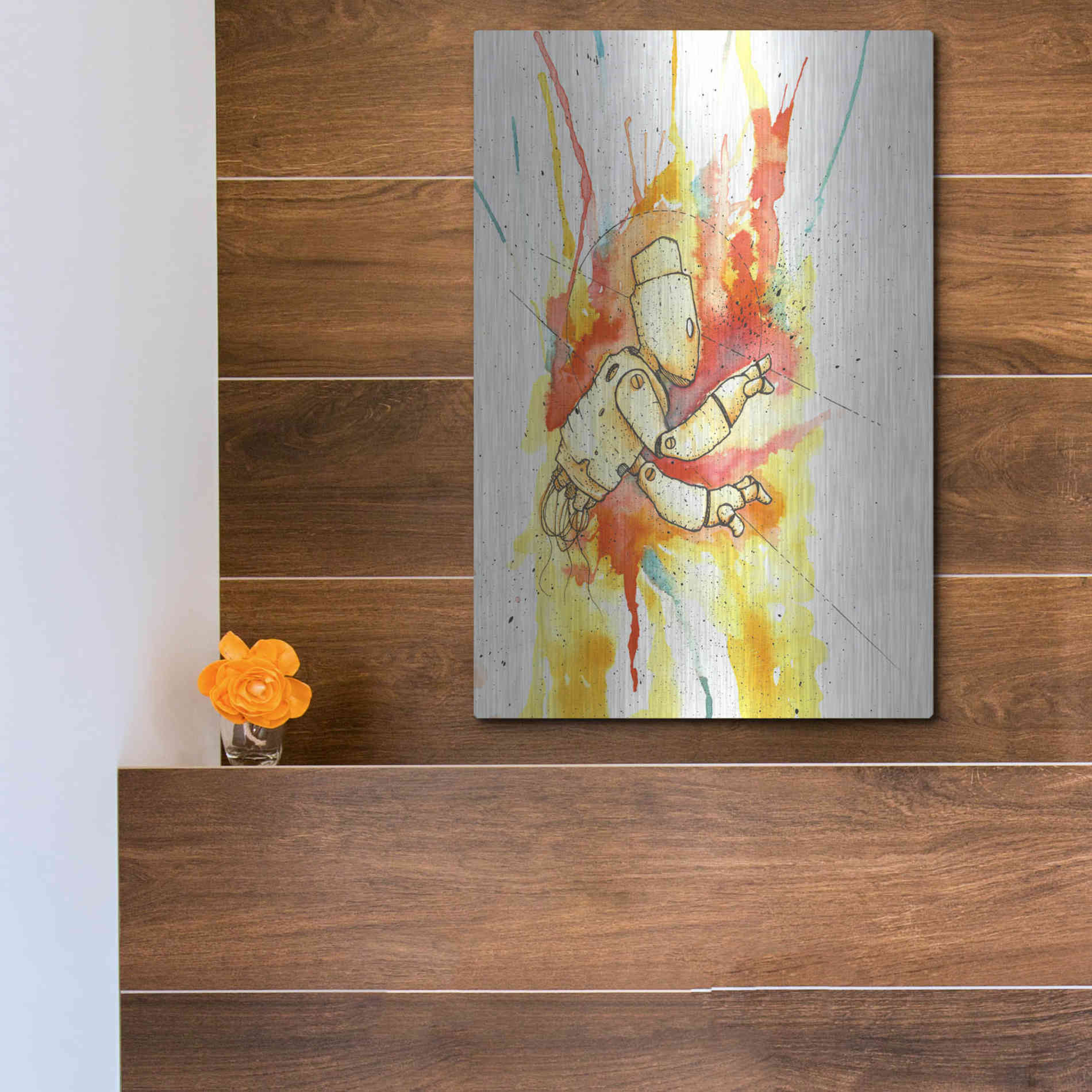 Luxe Metal Art 'Nimbus Bot' by Craig Snodgrass, Metal Wall Art,12x16