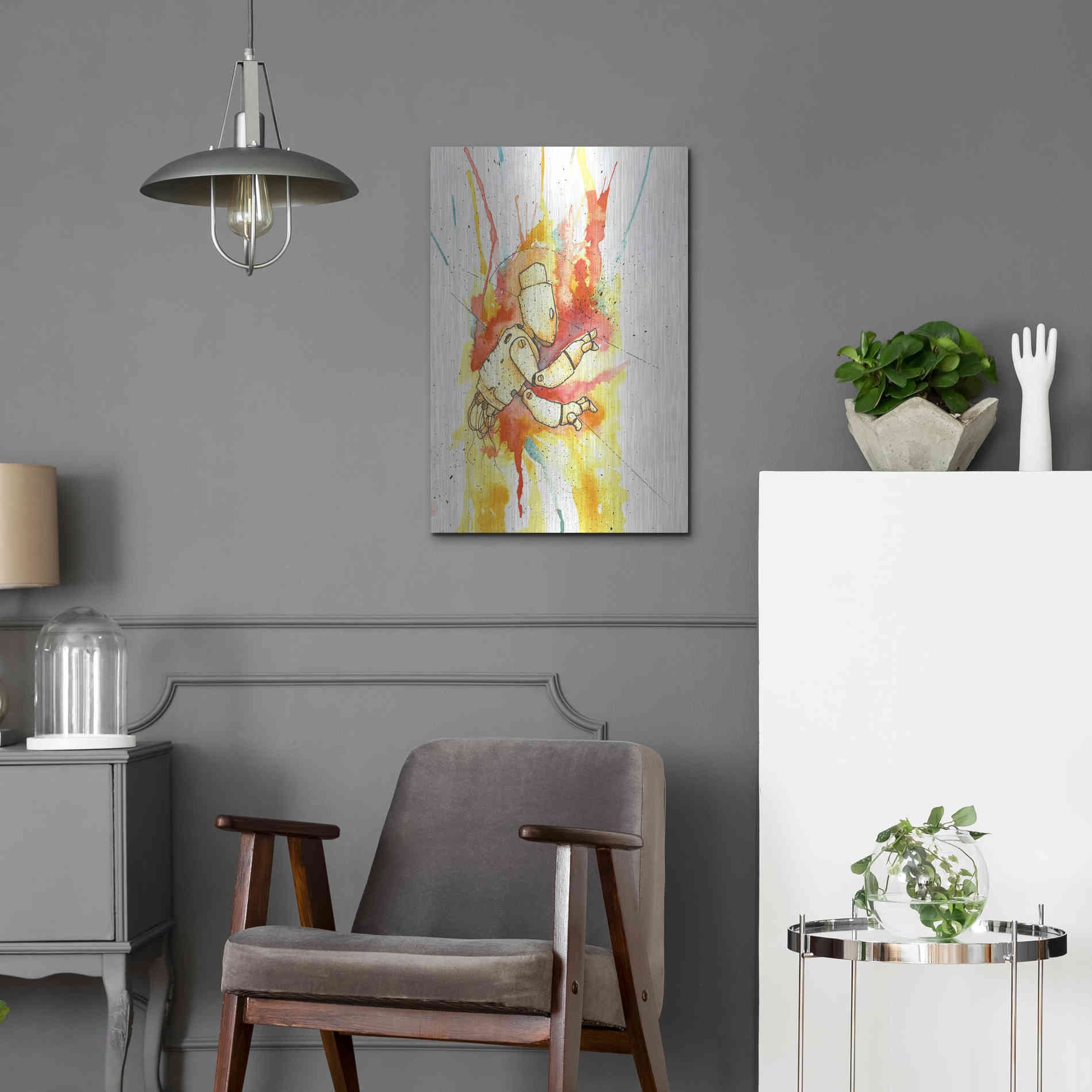 Luxe Metal Art 'Nimbus Bot' by Craig Snodgrass, Metal Wall Art,16x24