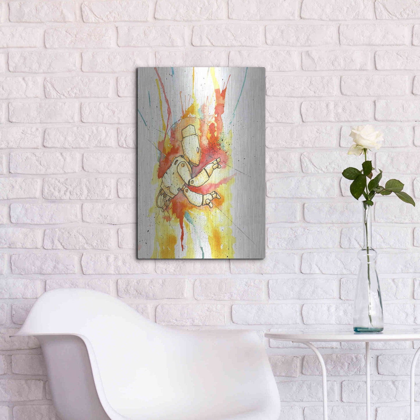 Luxe Metal Art 'Nimbus Bot' by Craig Snodgrass, Metal Wall Art,16x24