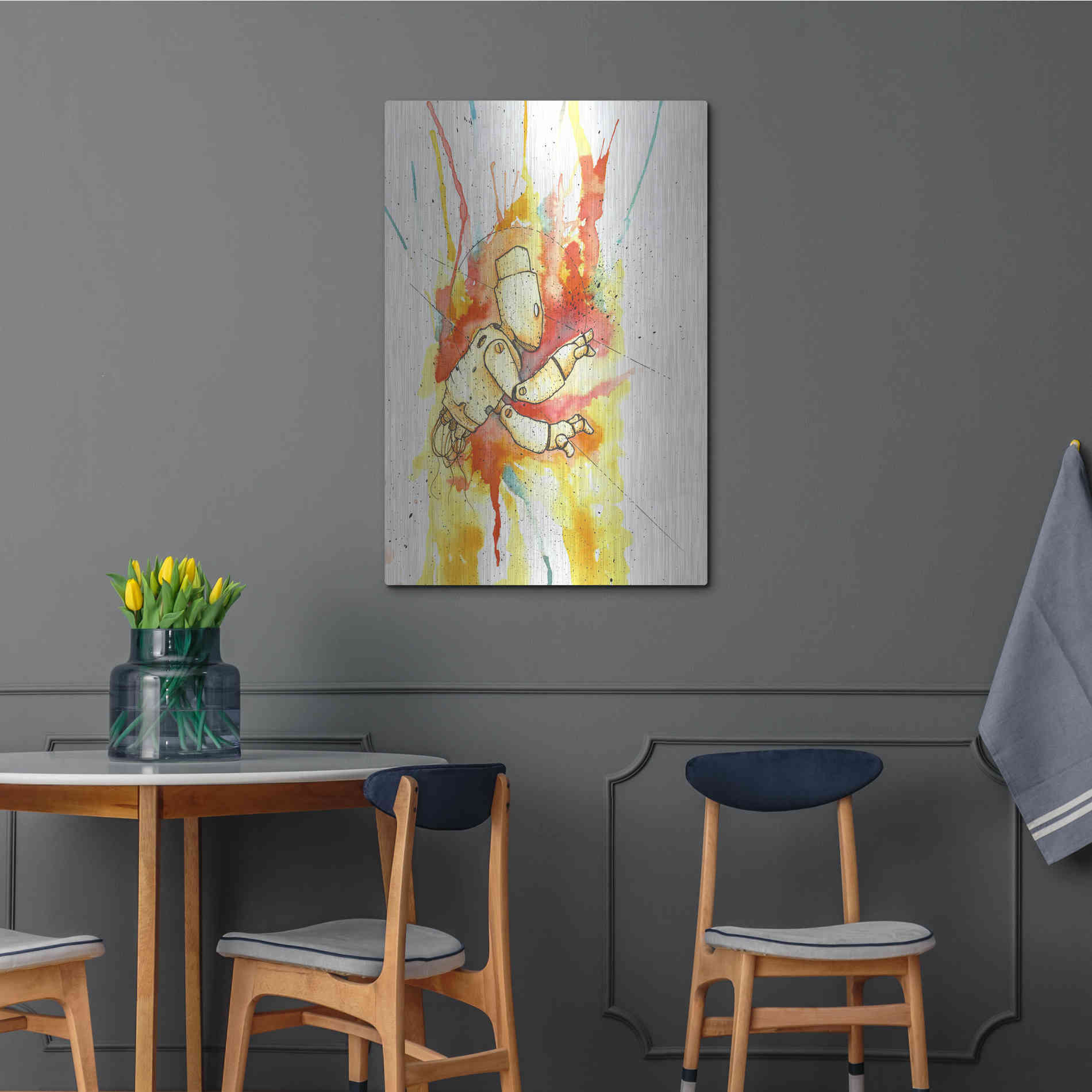 Luxe Metal Art 'Nimbus Bot' by Craig Snodgrass, Metal Wall Art,24x36