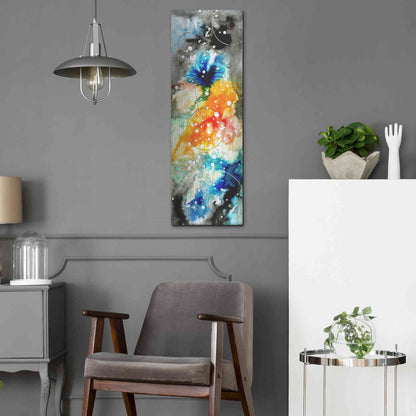 Luxe Metal Art 'Watercolor Nebula 1.0' by Craig Snodgrass, Metal Wall Art,12x36