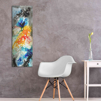 Luxe Metal Art 'Watercolor Nebula 1.0' by Craig Snodgrass, Metal Wall Art,16x48