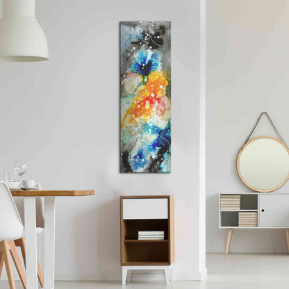 Luxe Metal Art 'Watercolor Nebula 1.0' by Craig Snodgrass, Metal Wall Art,16x48