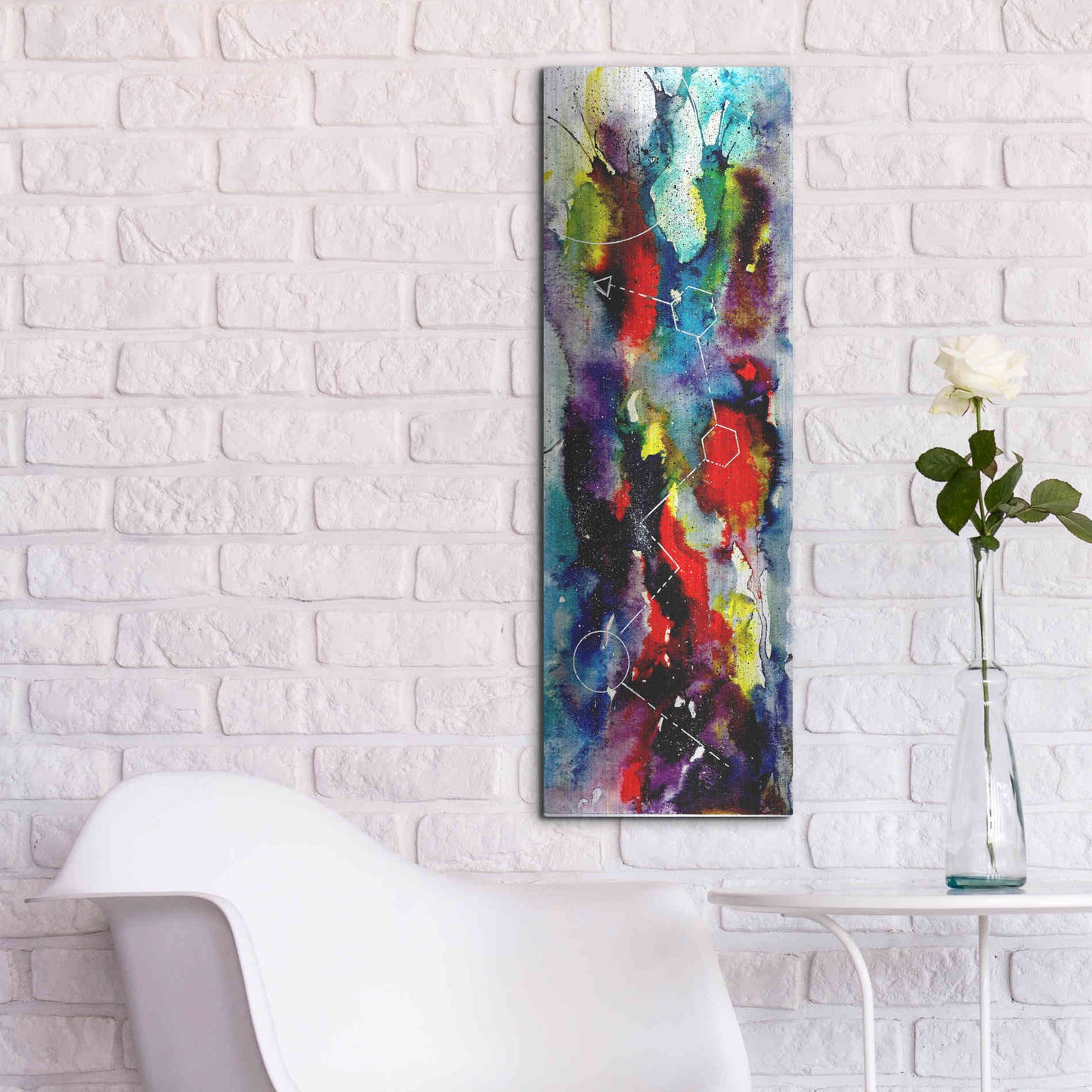 Luxe Metal Art 'Watercolor Nebula 2.0' by Craig Snodgrass, Metal Wall Art,12x36