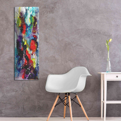 Luxe Metal Art 'Watercolor Nebula 2.0' by Craig Snodgrass, Metal Wall Art,16x48