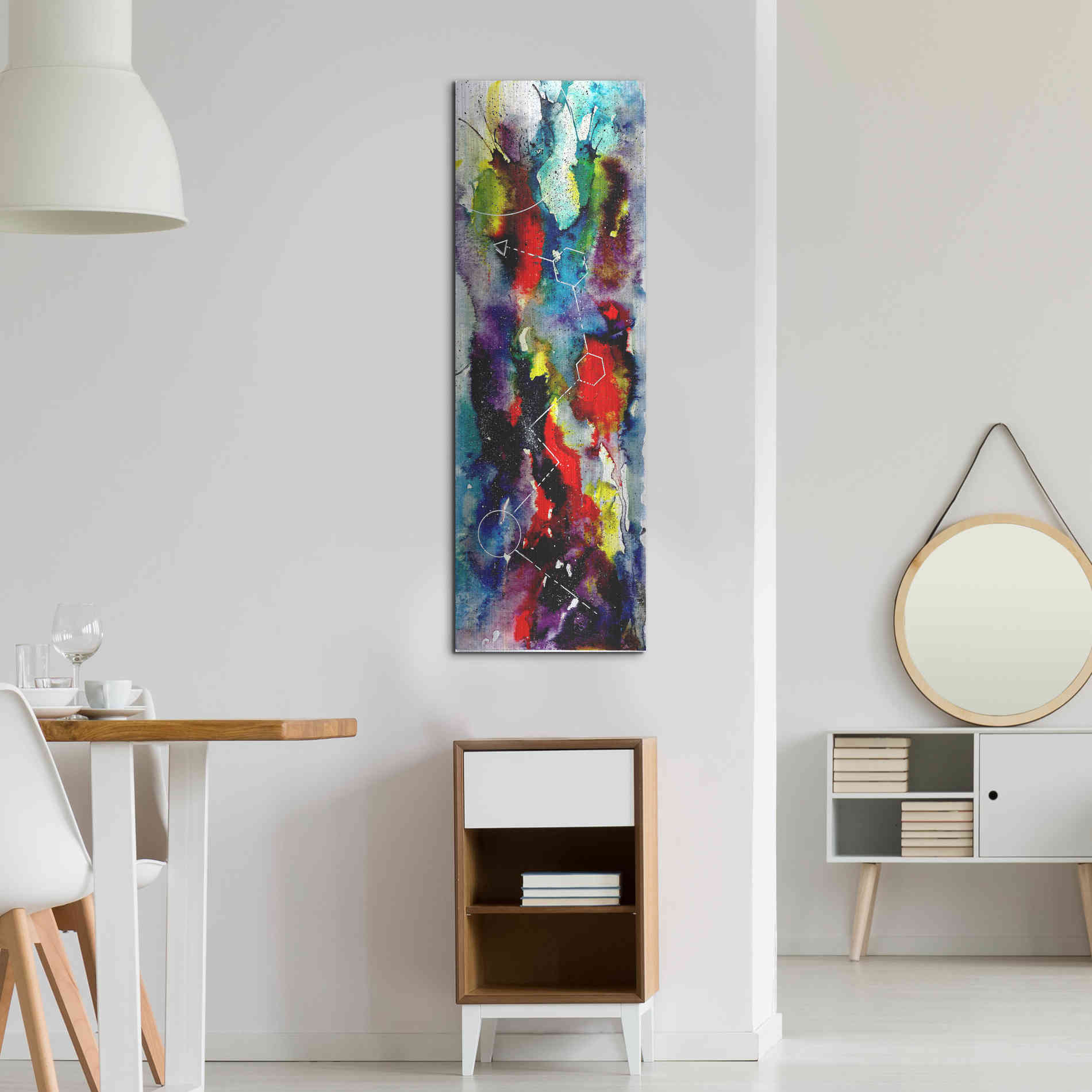 Luxe Metal Art 'Watercolor Nebula 2.0' by Craig Snodgrass, Metal Wall Art,16x48