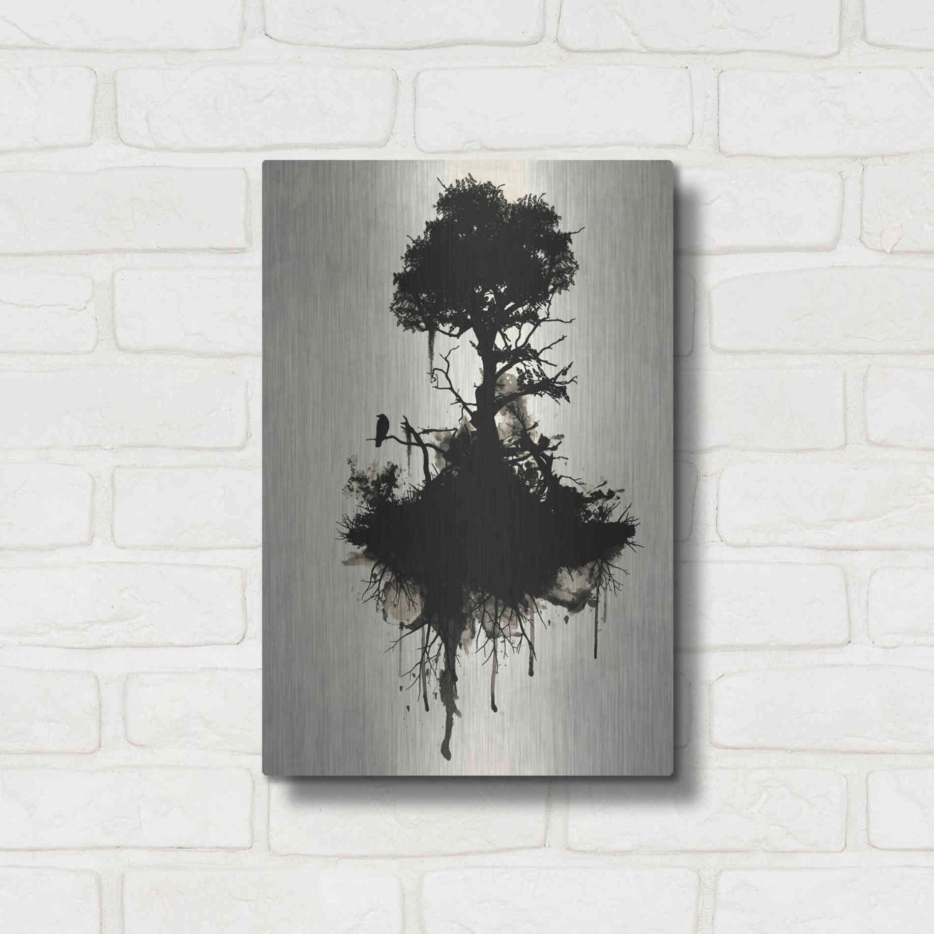 Luxe Metal Art 'Last Tree Standing' by Nicklas Gustafsson, Metal Wall Art,12x16