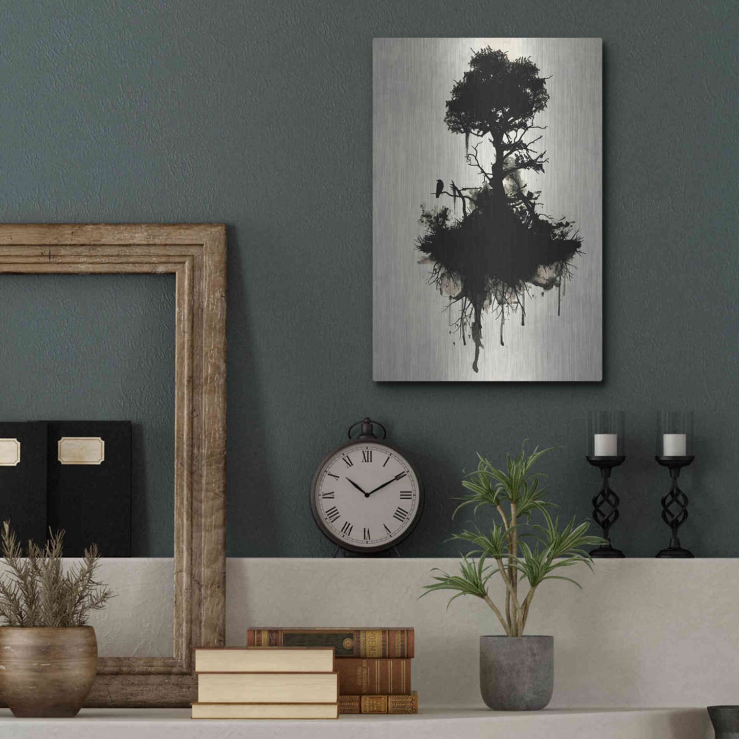 Luxe Metal Art 'Last Tree Standing' by Nicklas Gustafsson, Metal Wall Art,12x16