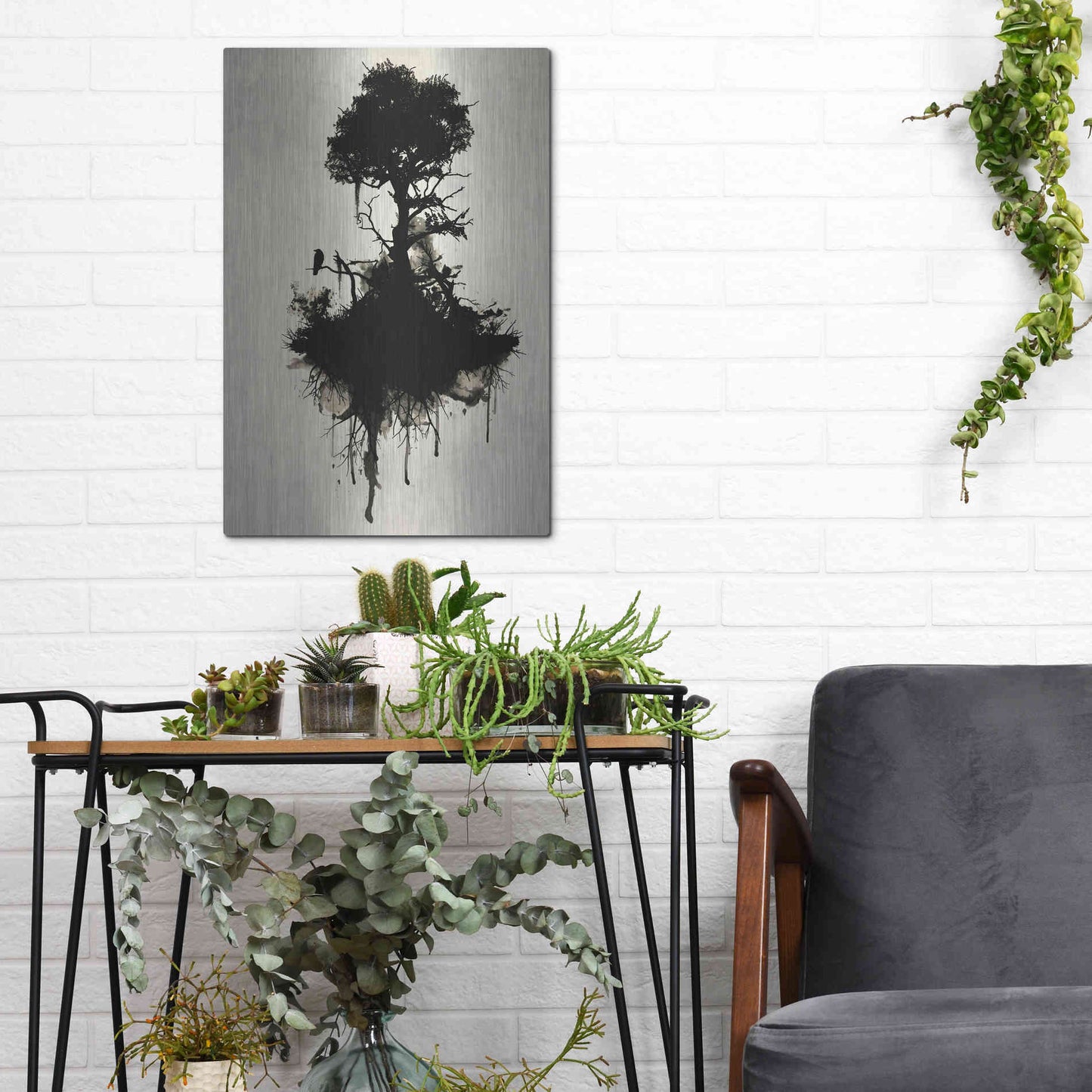 Luxe Metal Art 'Last Tree Standing' by Nicklas Gustafsson, Metal Wall Art,12x16