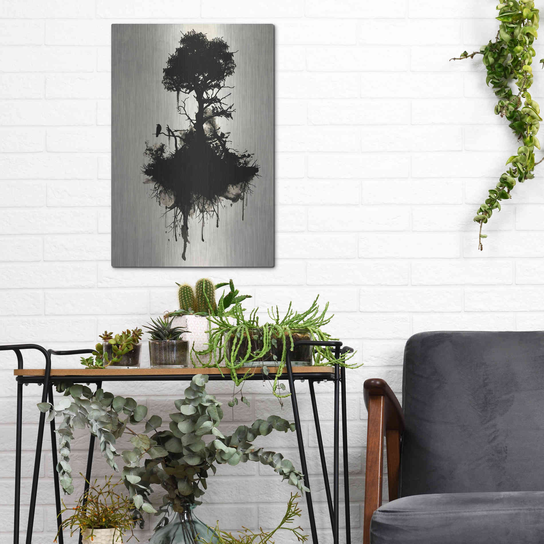 Luxe Metal Art 'Last Tree Standing' by Nicklas Gustafsson, Metal Wall Art,12x16