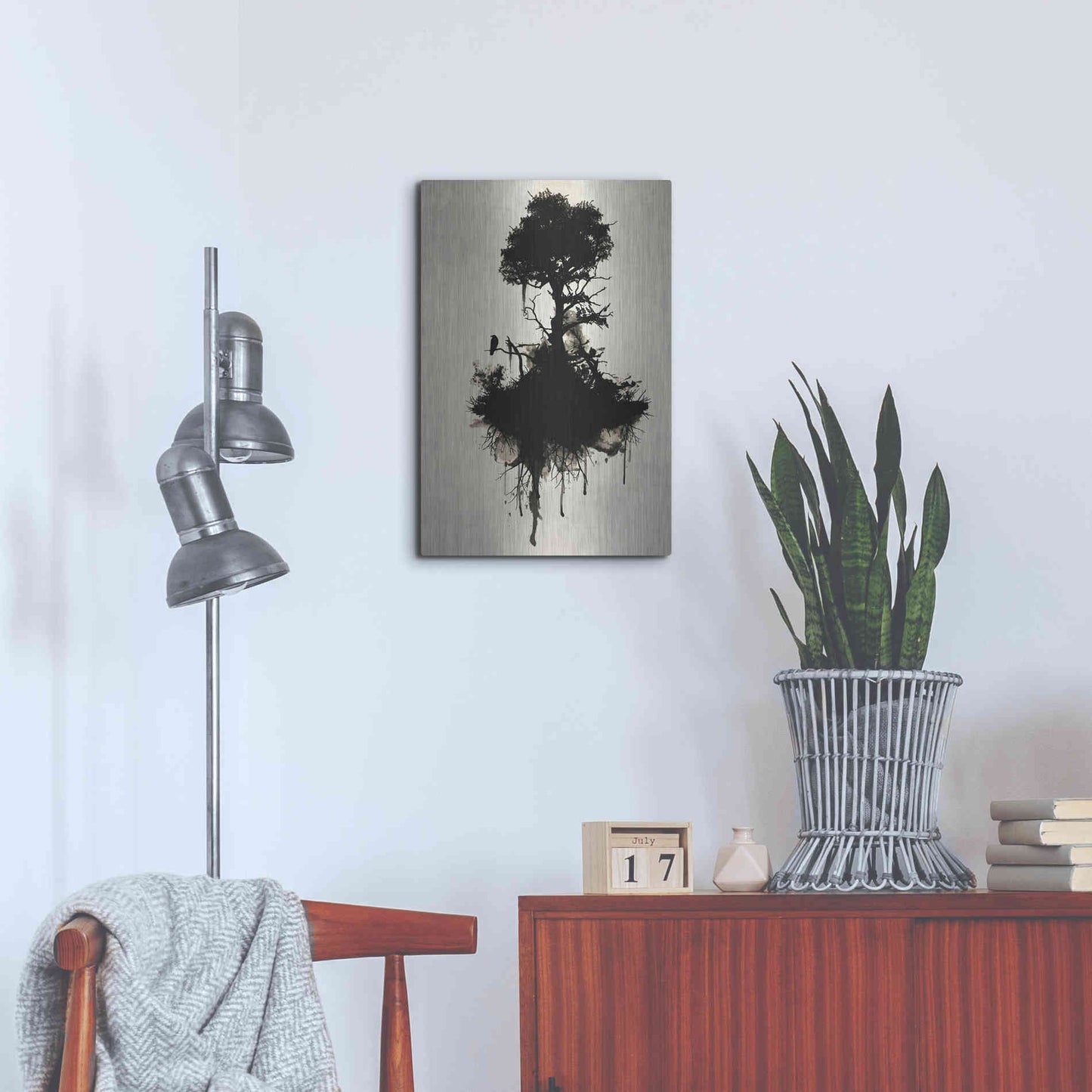 Luxe Metal Art 'Last Tree Standing' by Nicklas Gustafsson, Metal Wall Art,16x24