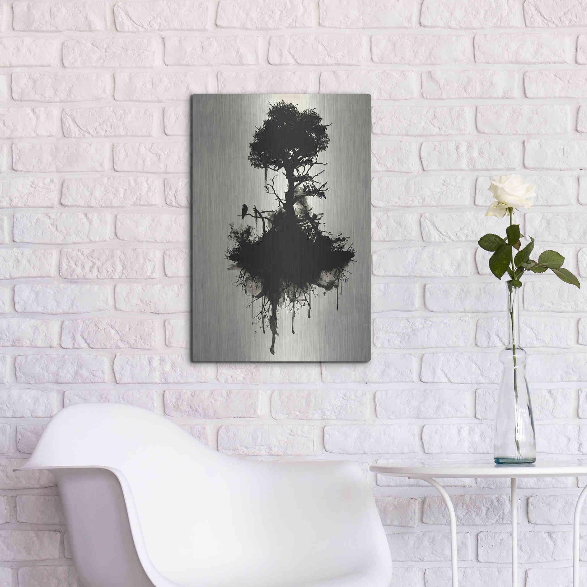Luxe Metal Art 'Last Tree Standing' by Nicklas Gustafsson, Metal Wall Art,16x24