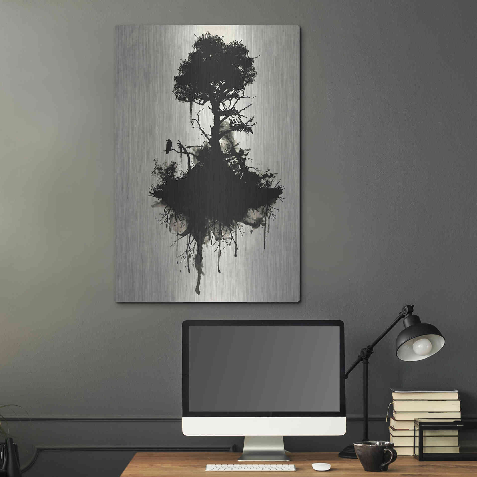 Luxe Metal Art 'Last Tree Standing' by Nicklas Gustafsson, Metal Wall Art,24x36