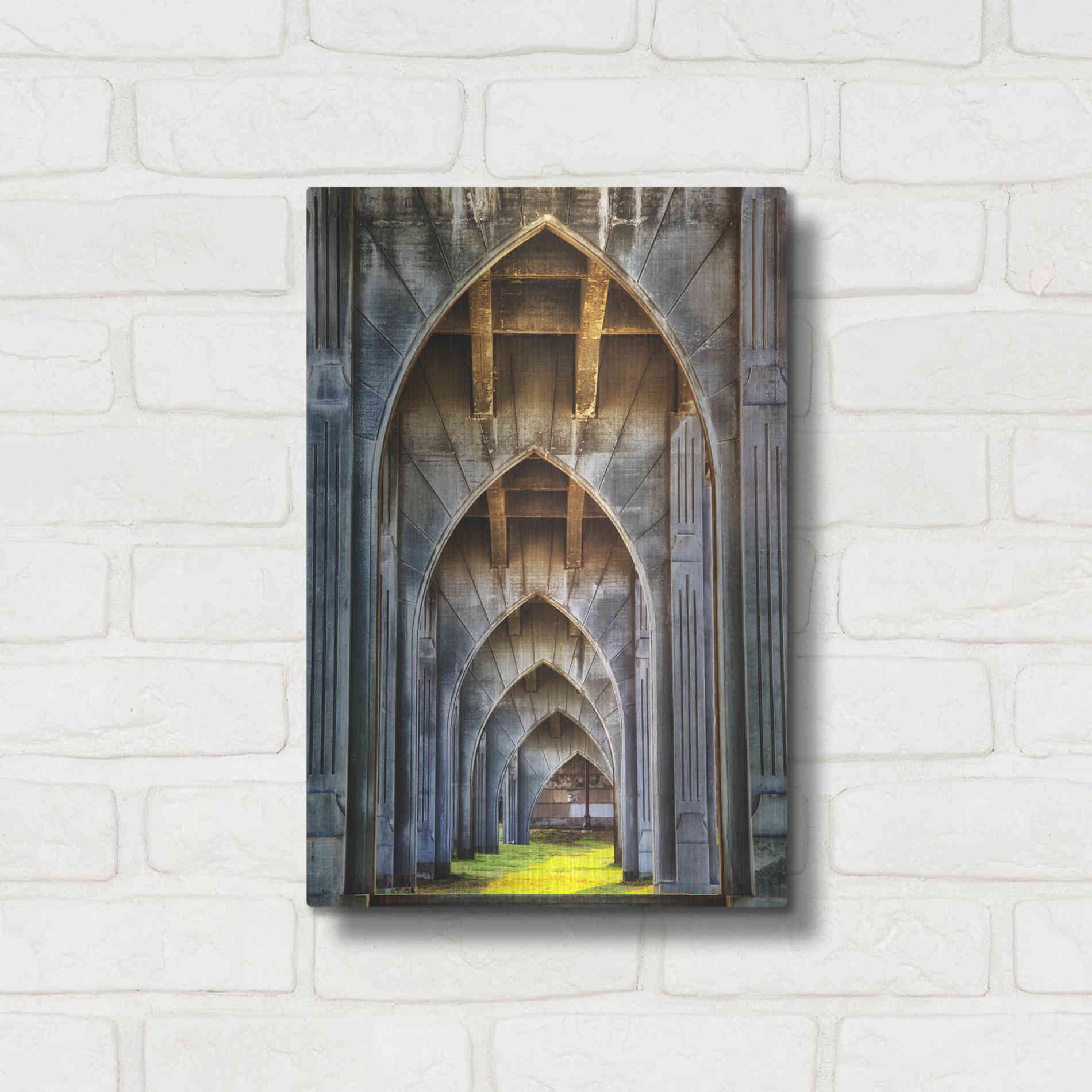 Luxe Metal Art 'Arches For Days' by Darren White, Metal Wall Art,12x16