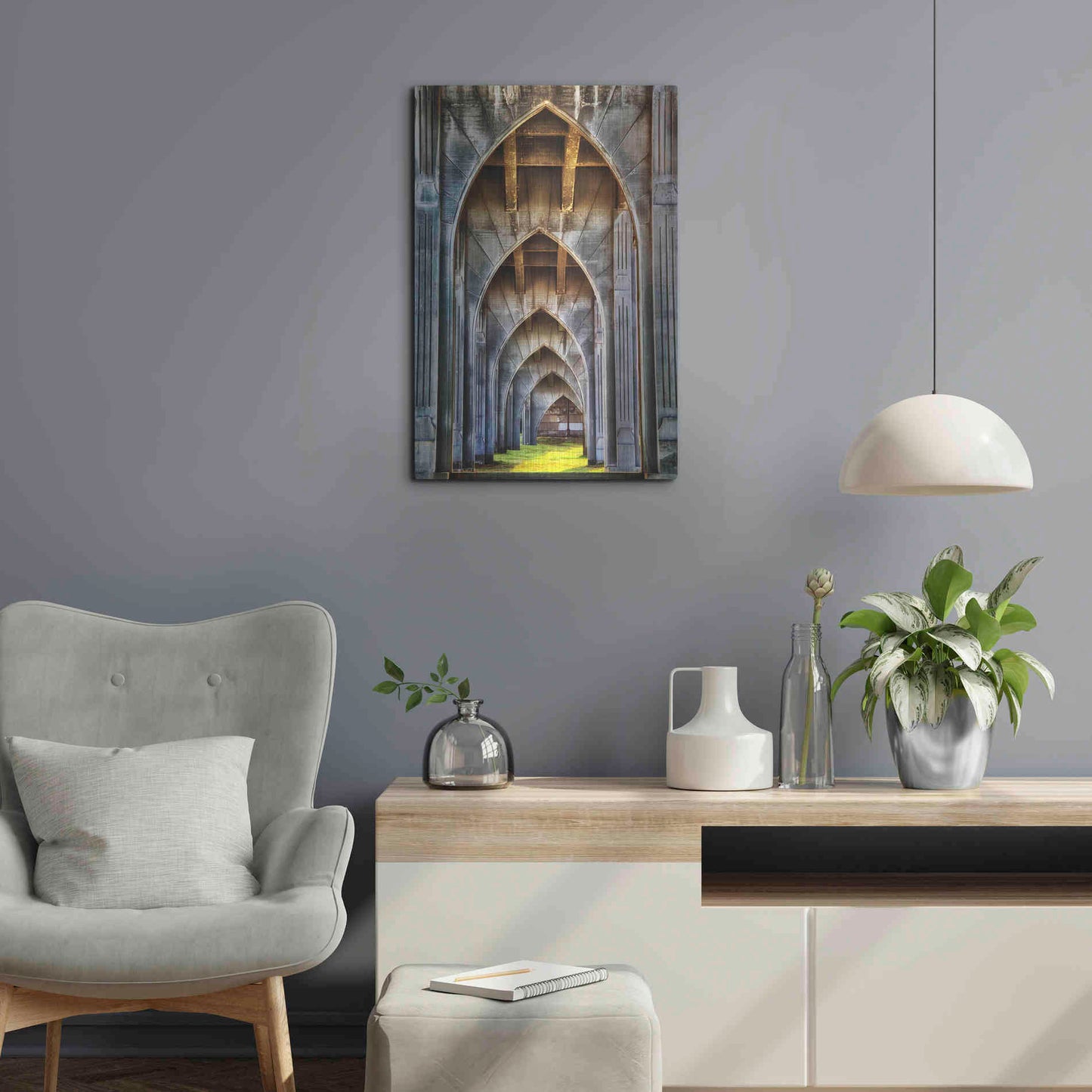 Luxe Metal Art 'Arches For Days' by Darren White, Metal Wall Art,16x24