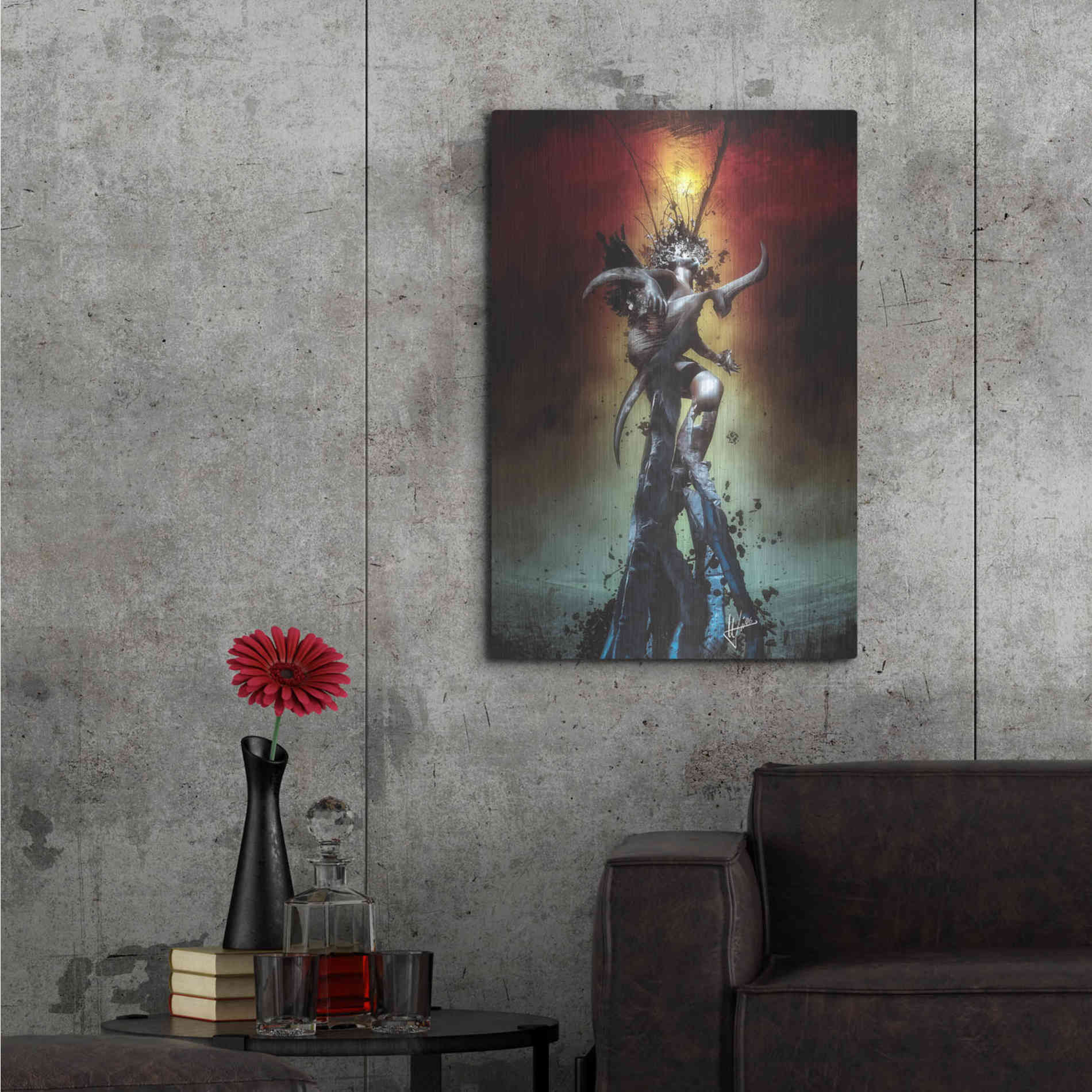 Luxe Metal Art 'Eternity' by Mario Sanchez Nevado, Metal Wall Art,24x36