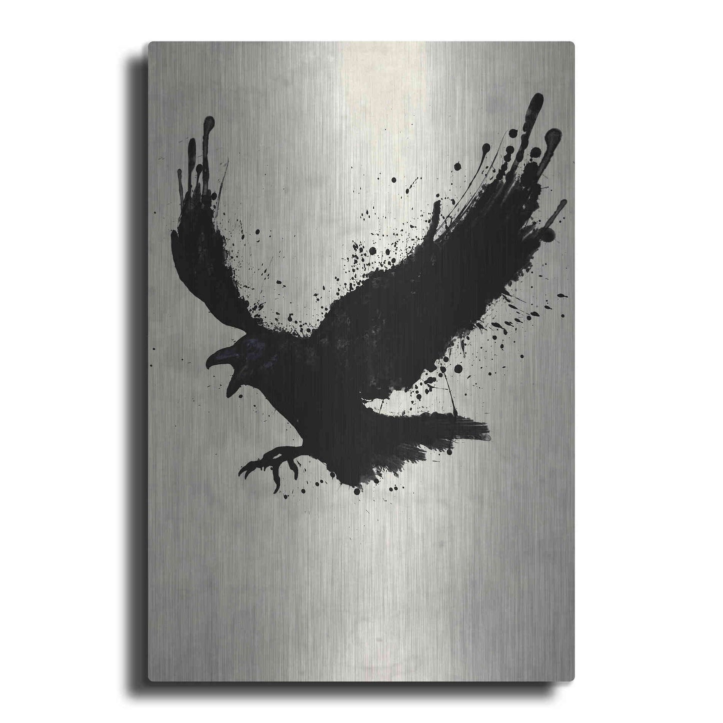 Luxe Metal Art 'Raven' by Nicklas Gustafsson, Metal Wall Art