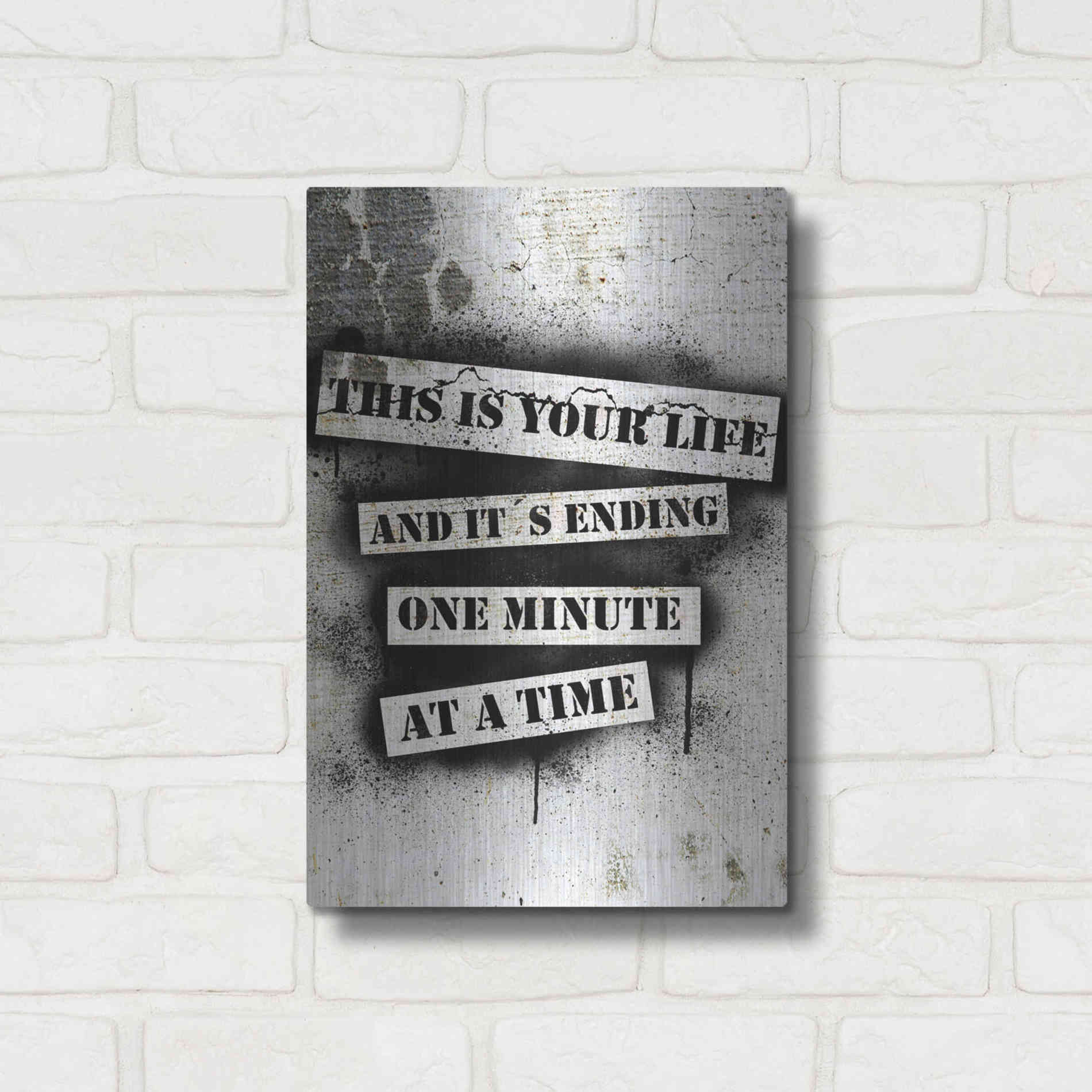 Luxe Metal Art 'This is Your Life' by Nicklas Gustafsson, Metal Wall Art,12x16