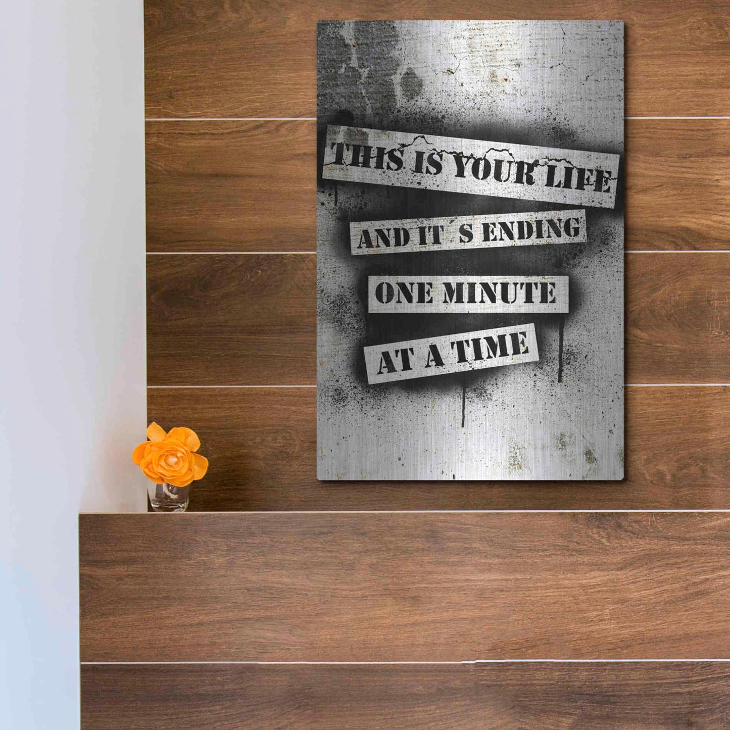 Luxe Metal Art 'This is Your Life' by Nicklas Gustafsson, Metal Wall Art,12x16