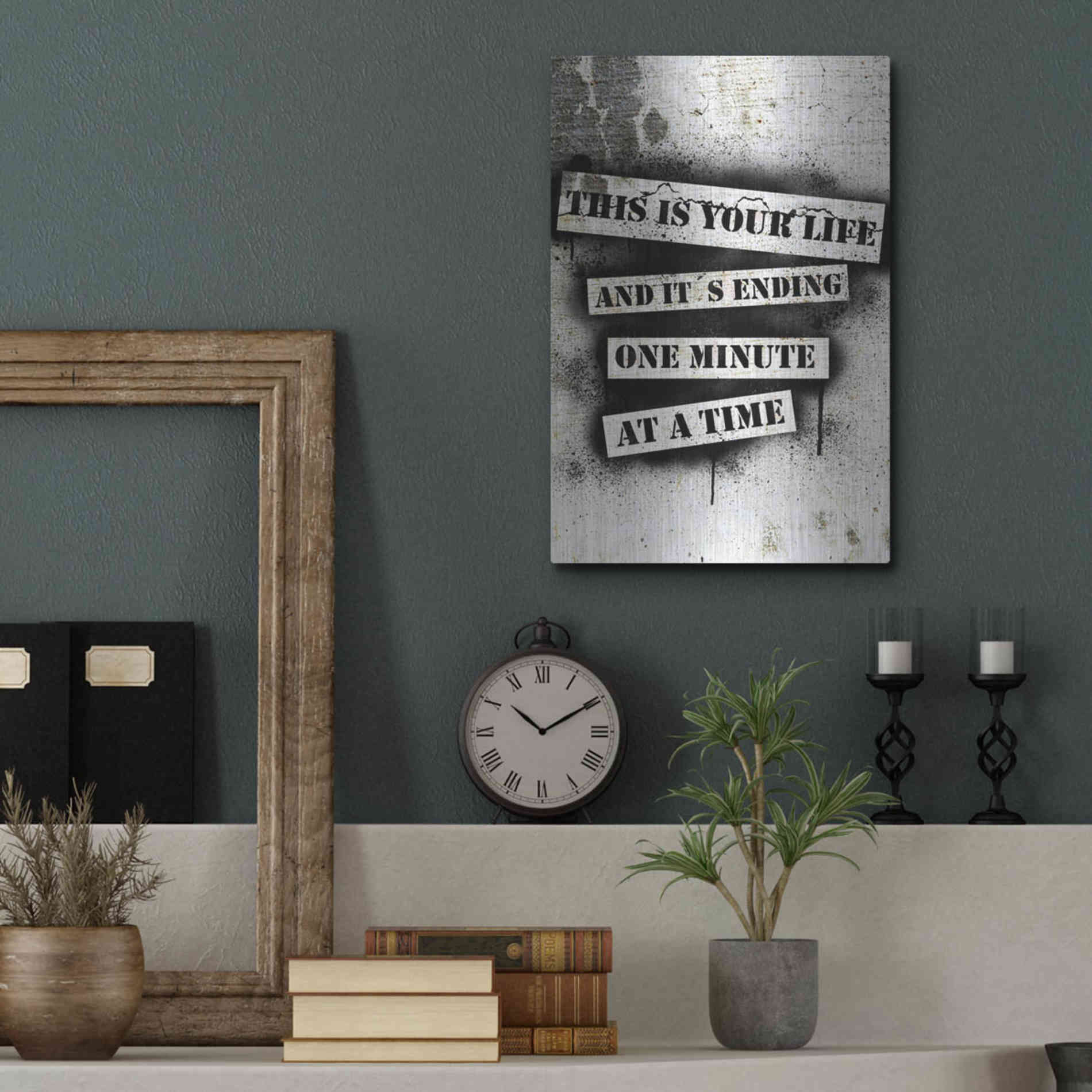 Luxe Metal Art 'This is Your Life' by Nicklas Gustafsson, Metal Wall Art,12x16