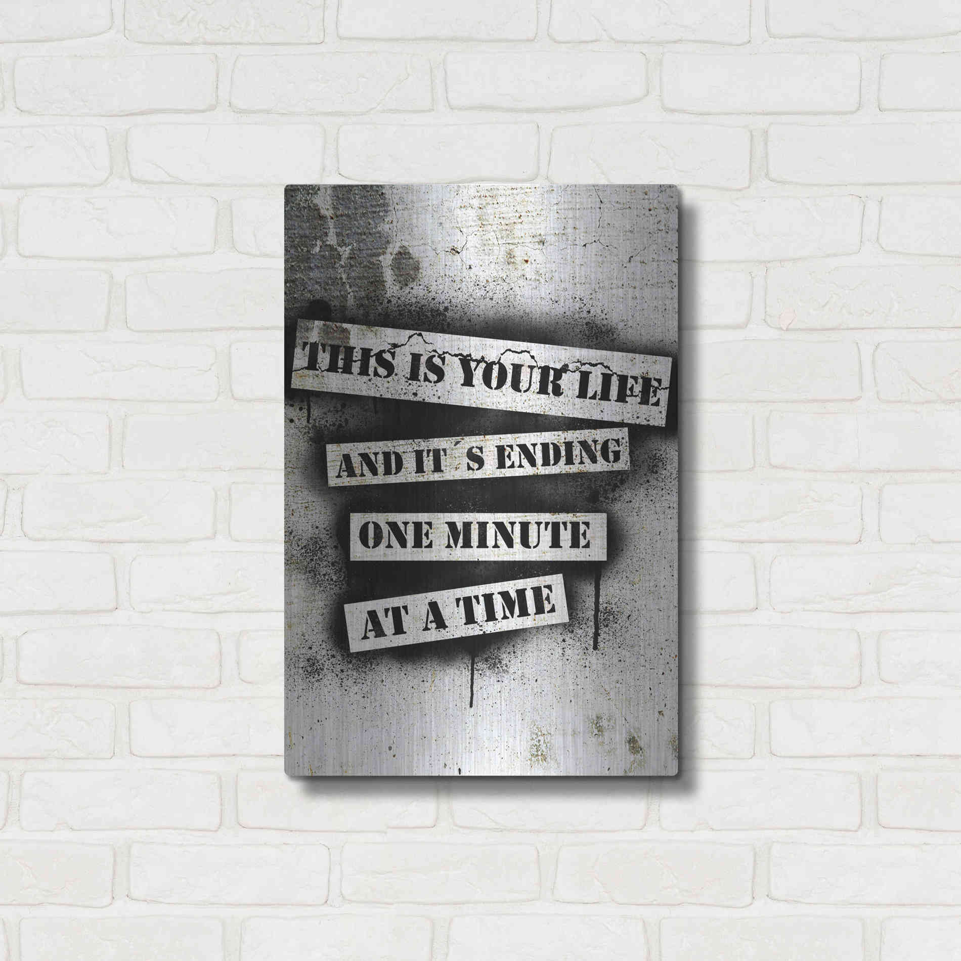 Luxe Metal Art 'This is Your Life' by Nicklas Gustafsson, Metal Wall Art,16x24