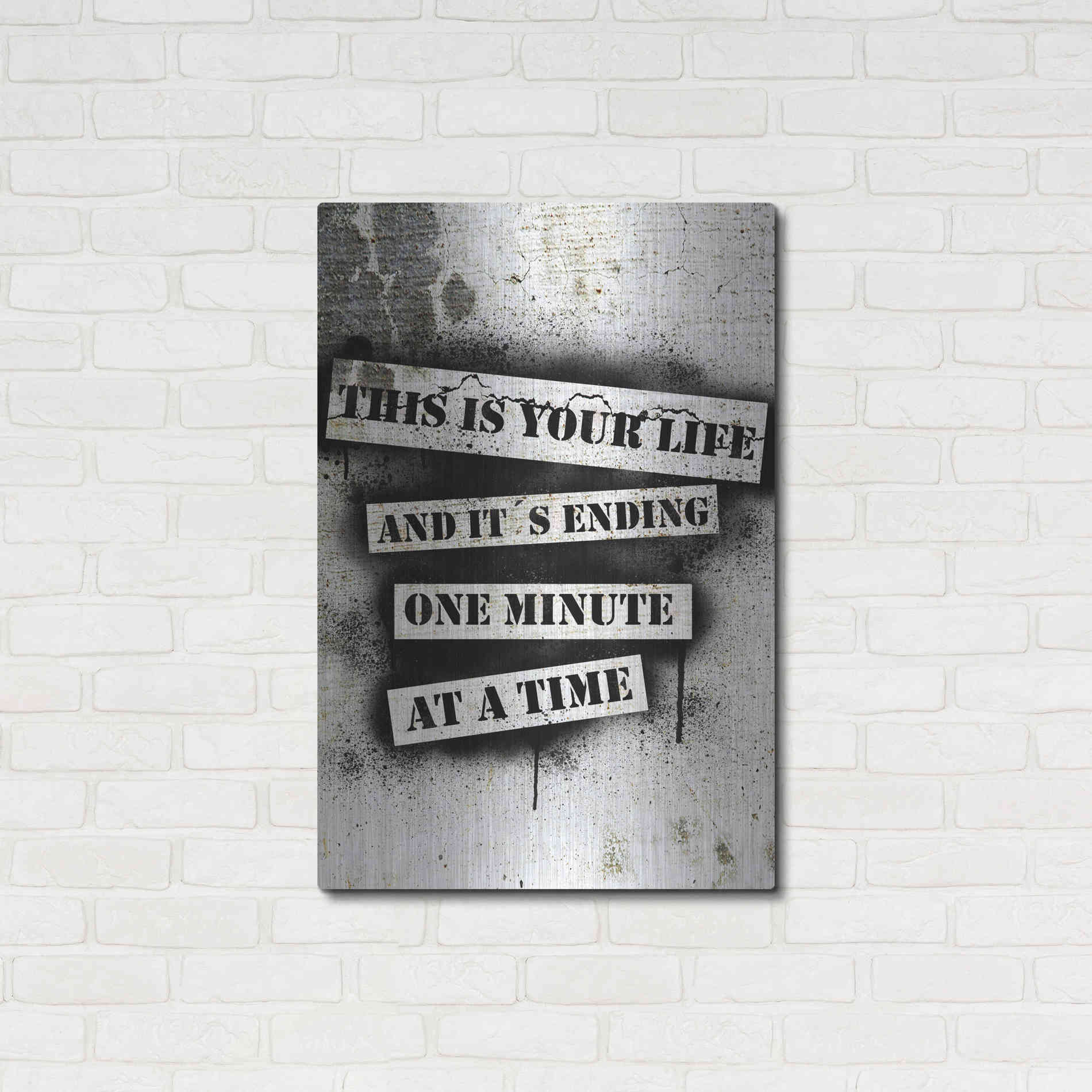 Luxe Metal Art 'This is Your Life' by Nicklas Gustafsson, Metal Wall Art,24x36