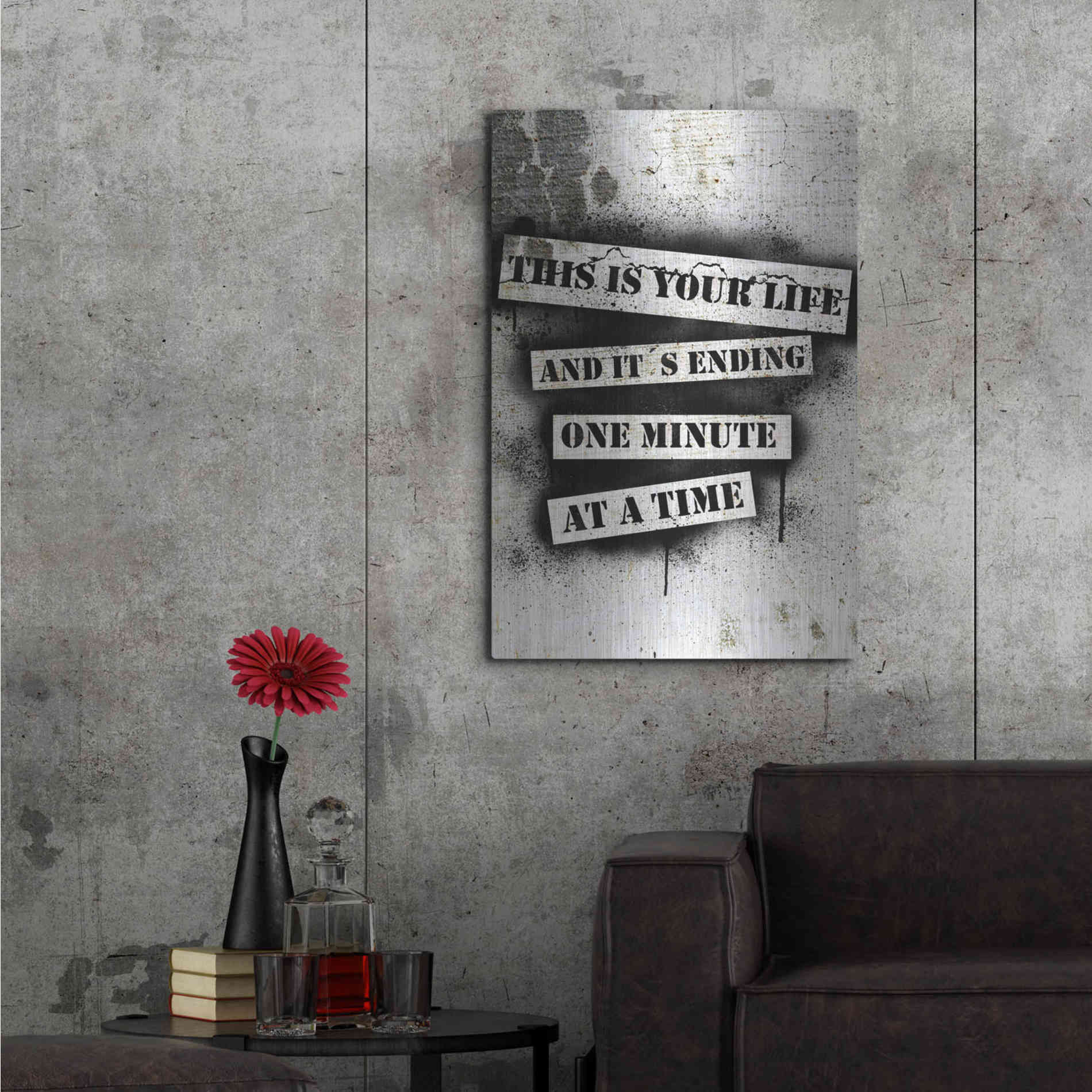 Luxe Metal Art 'This is Your Life' by Nicklas Gustafsson, Metal Wall Art,24x36