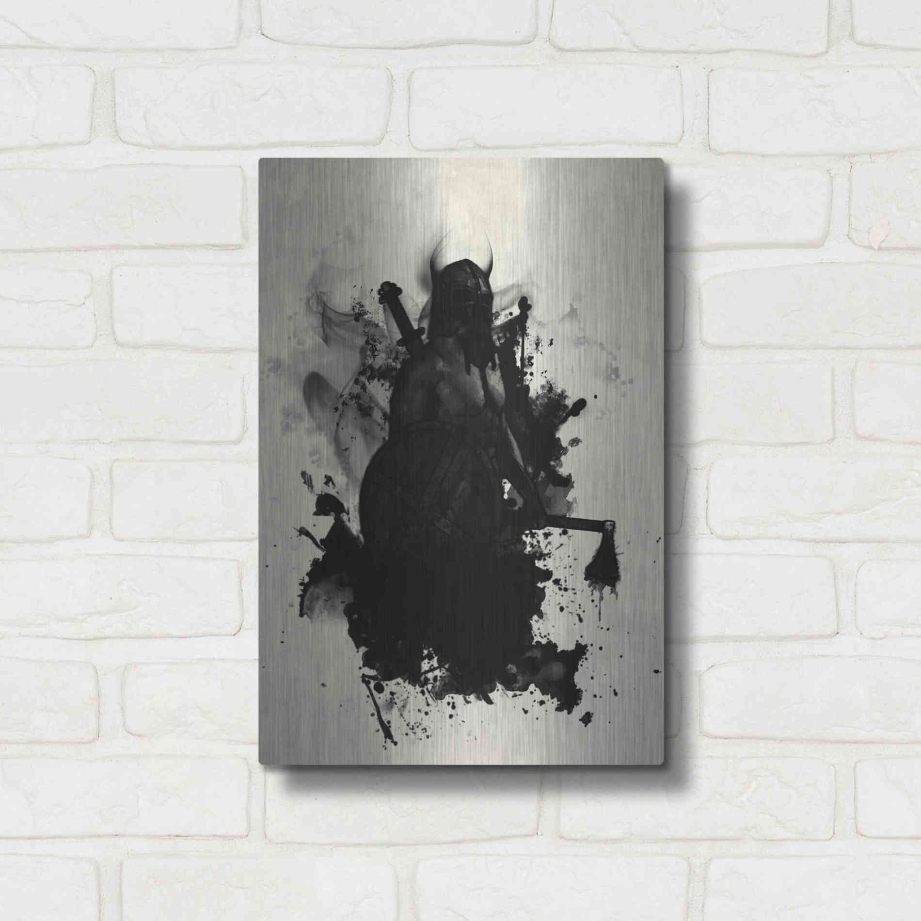 Luxe Metal Art 'Viking' by Nicklas Gustafsson, Metal Wall Art,12x16