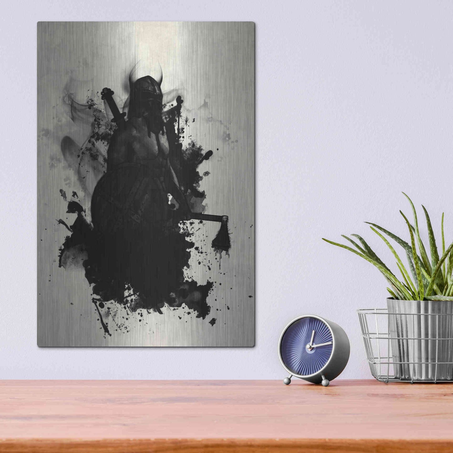 Luxe Metal Art 'Viking' by Nicklas Gustafsson, Metal Wall Art,12x16