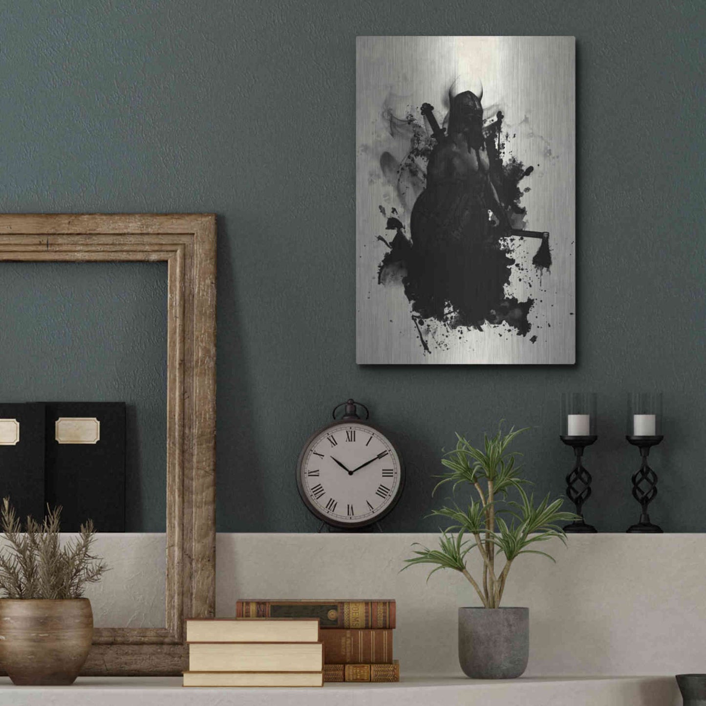 Luxe Metal Art 'Viking' by Nicklas Gustafsson, Metal Wall Art,12x16