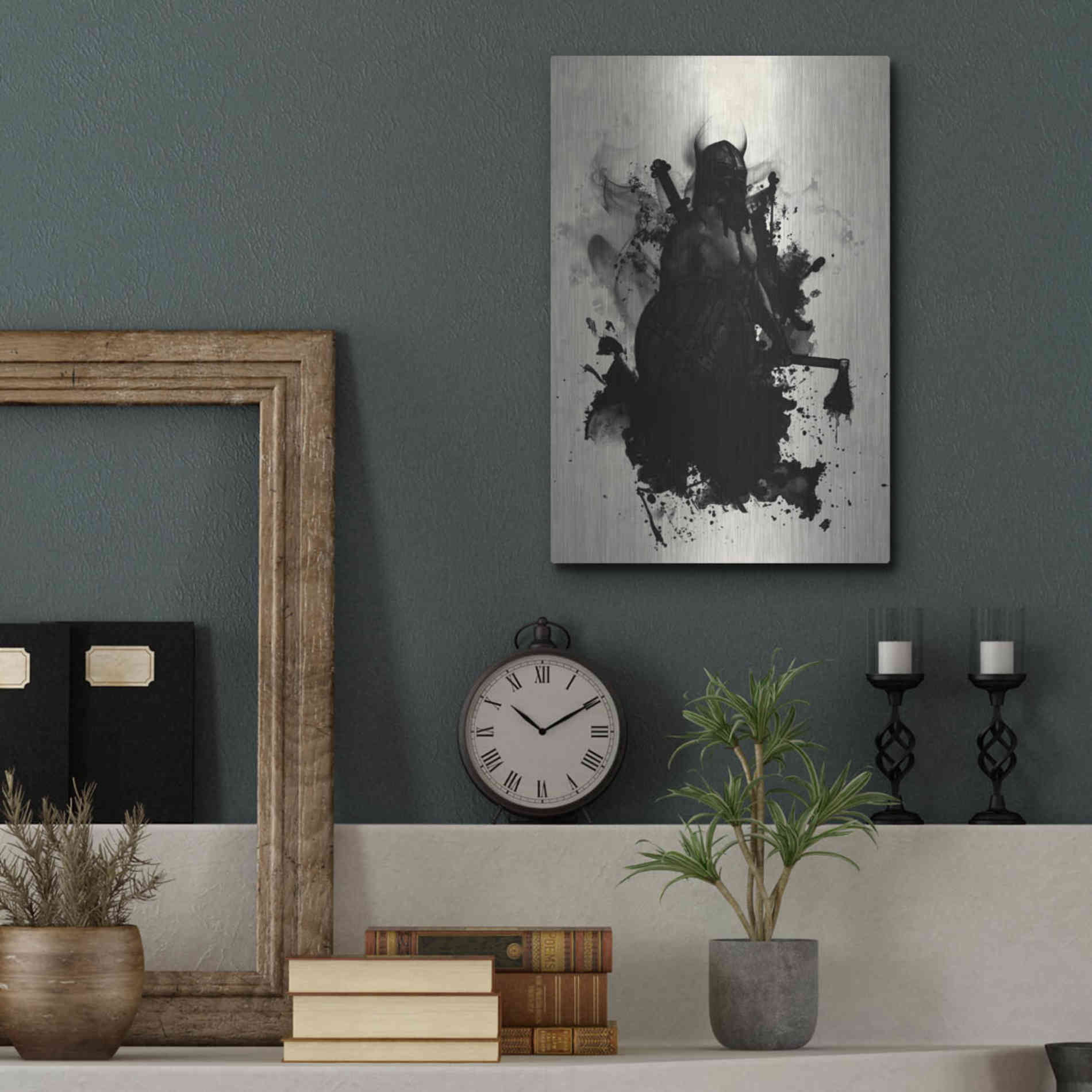 Luxe Metal Art 'Viking' by Nicklas Gustafsson, Metal Wall Art,12x16