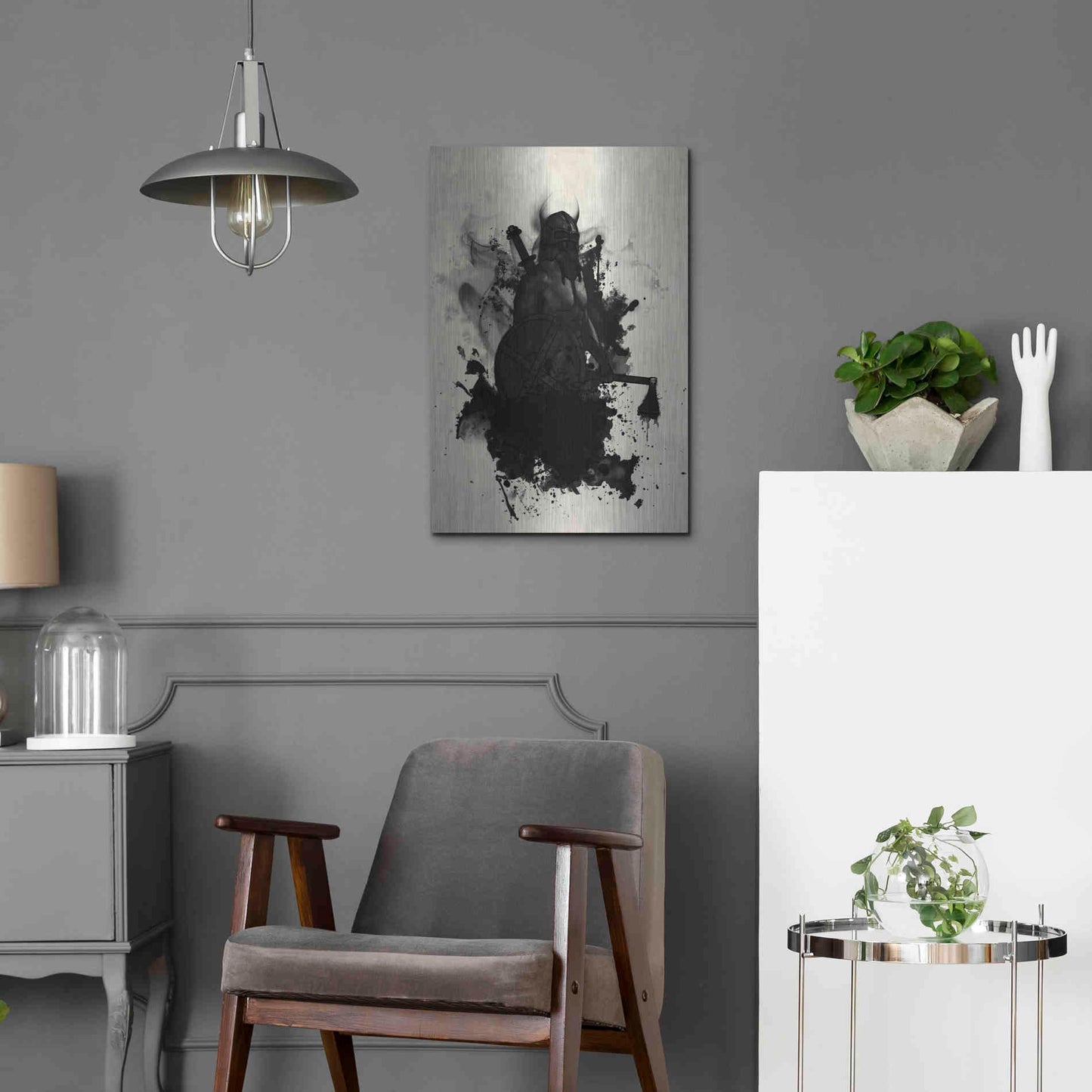 Luxe Metal Art 'Viking' by Nicklas Gustafsson, Metal Wall Art,16x24