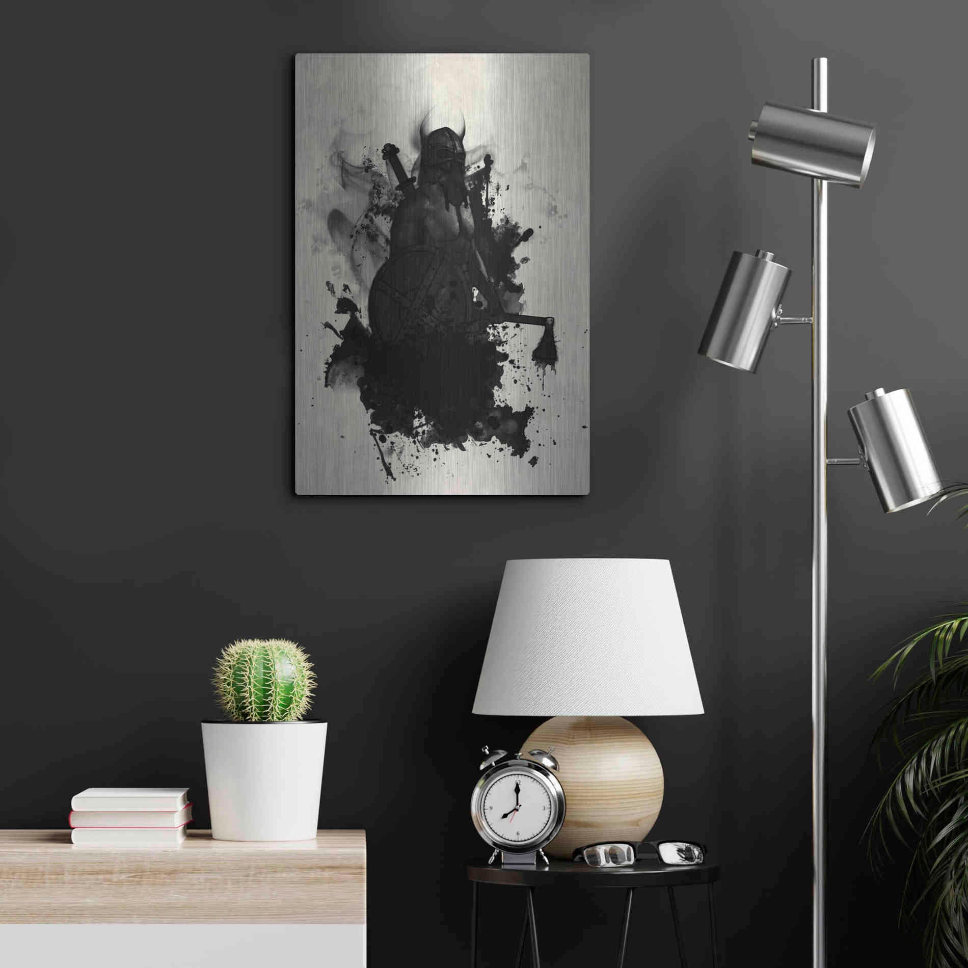 Luxe Metal Art 'Viking' by Nicklas Gustafsson, Metal Wall Art,16x24