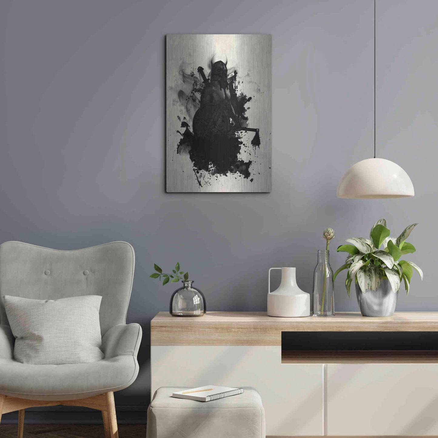 Luxe Metal Art 'Viking' by Nicklas Gustafsson, Metal Wall Art,16x24