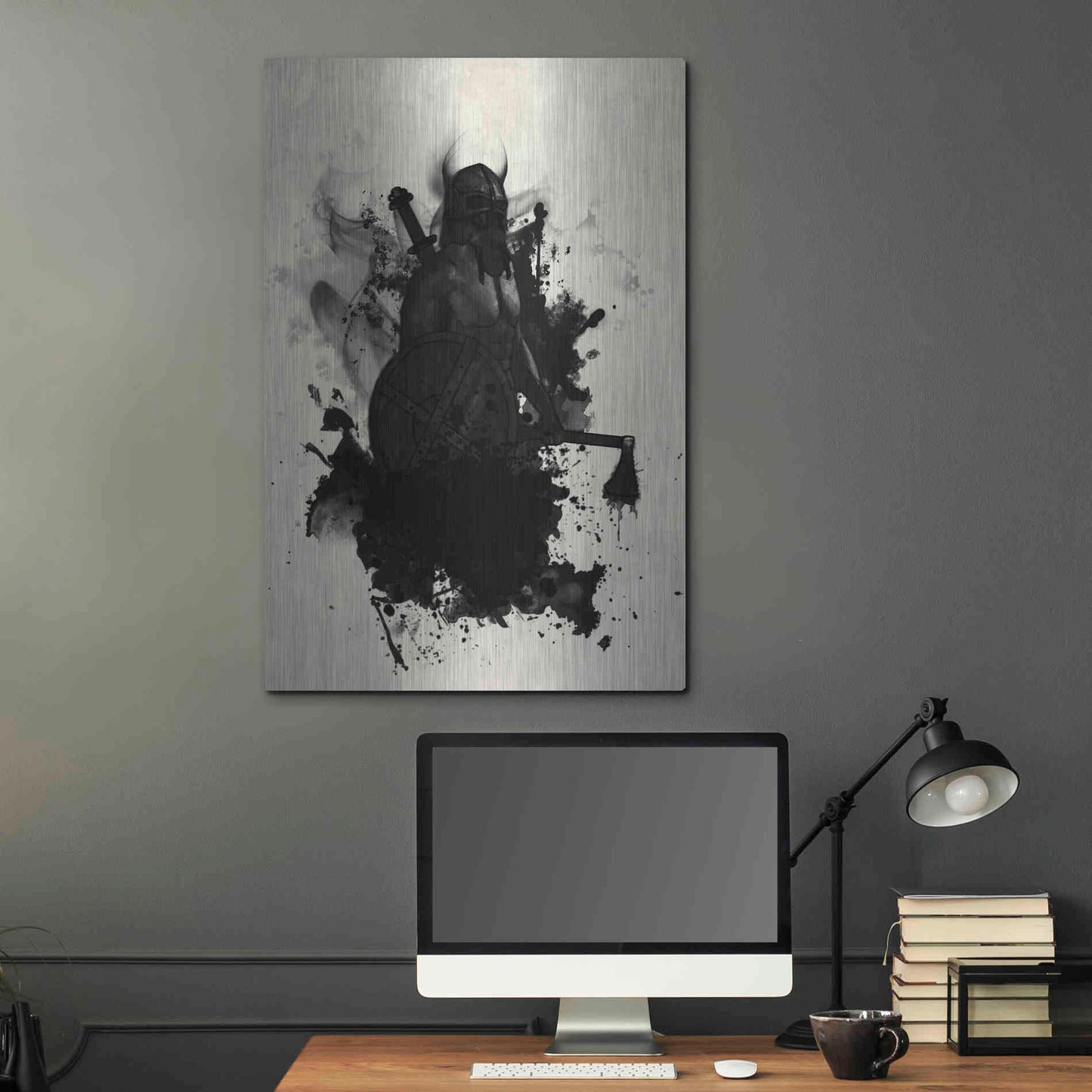 Luxe Metal Art 'Viking' by Nicklas Gustafsson, Metal Wall Art,24x36