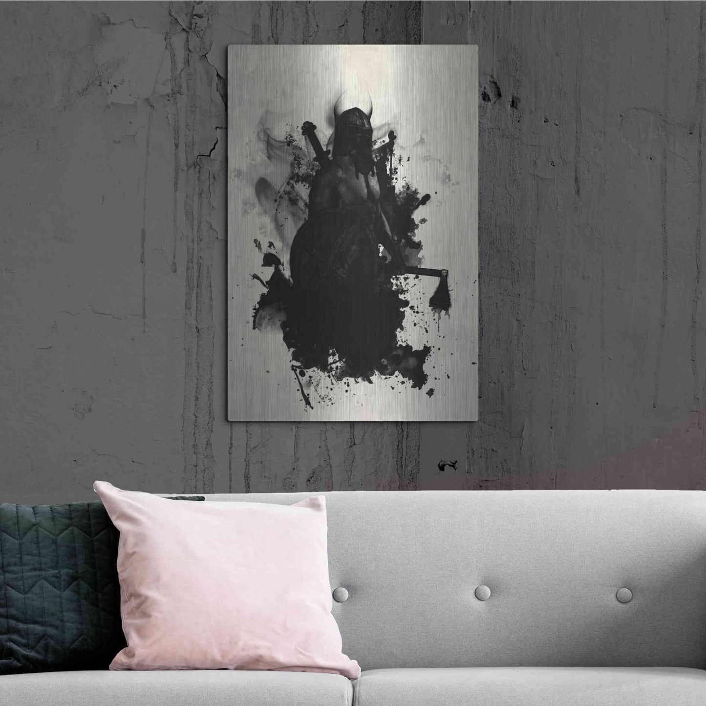 Luxe Metal Art 'Viking' by Nicklas Gustafsson, Metal Wall Art,24x36
