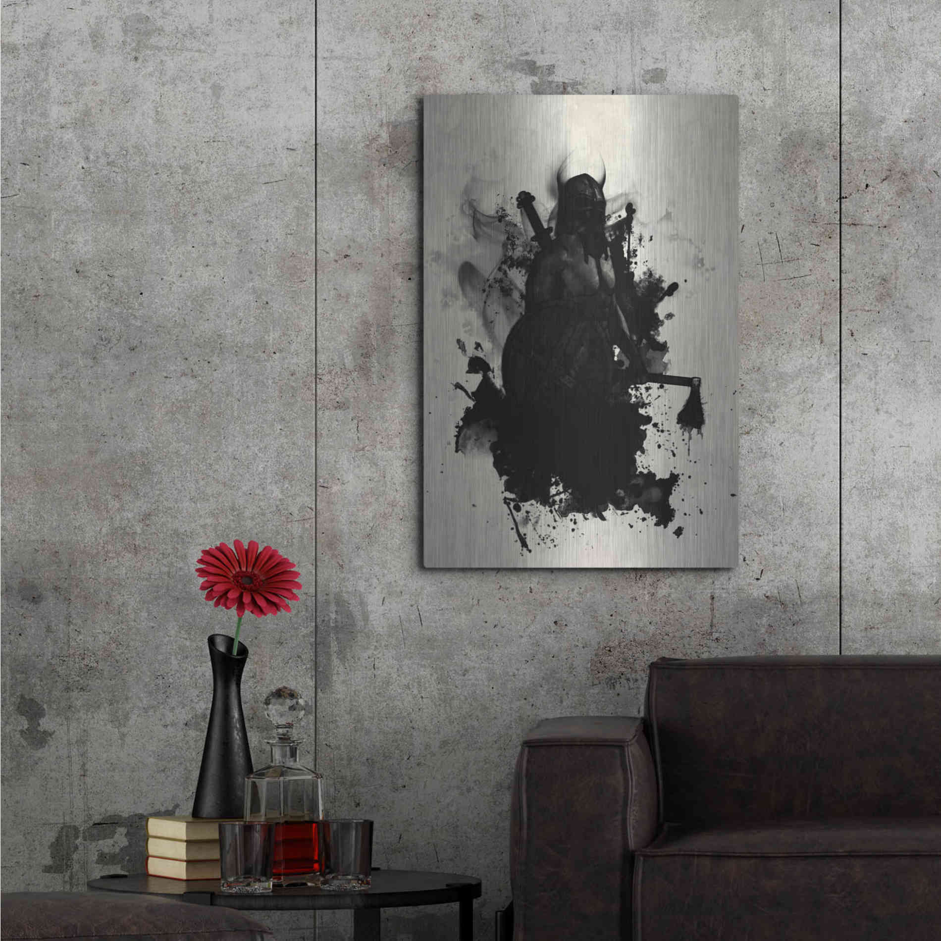 Luxe Metal Art 'Viking' by Nicklas Gustafsson, Metal Wall Art,24x36