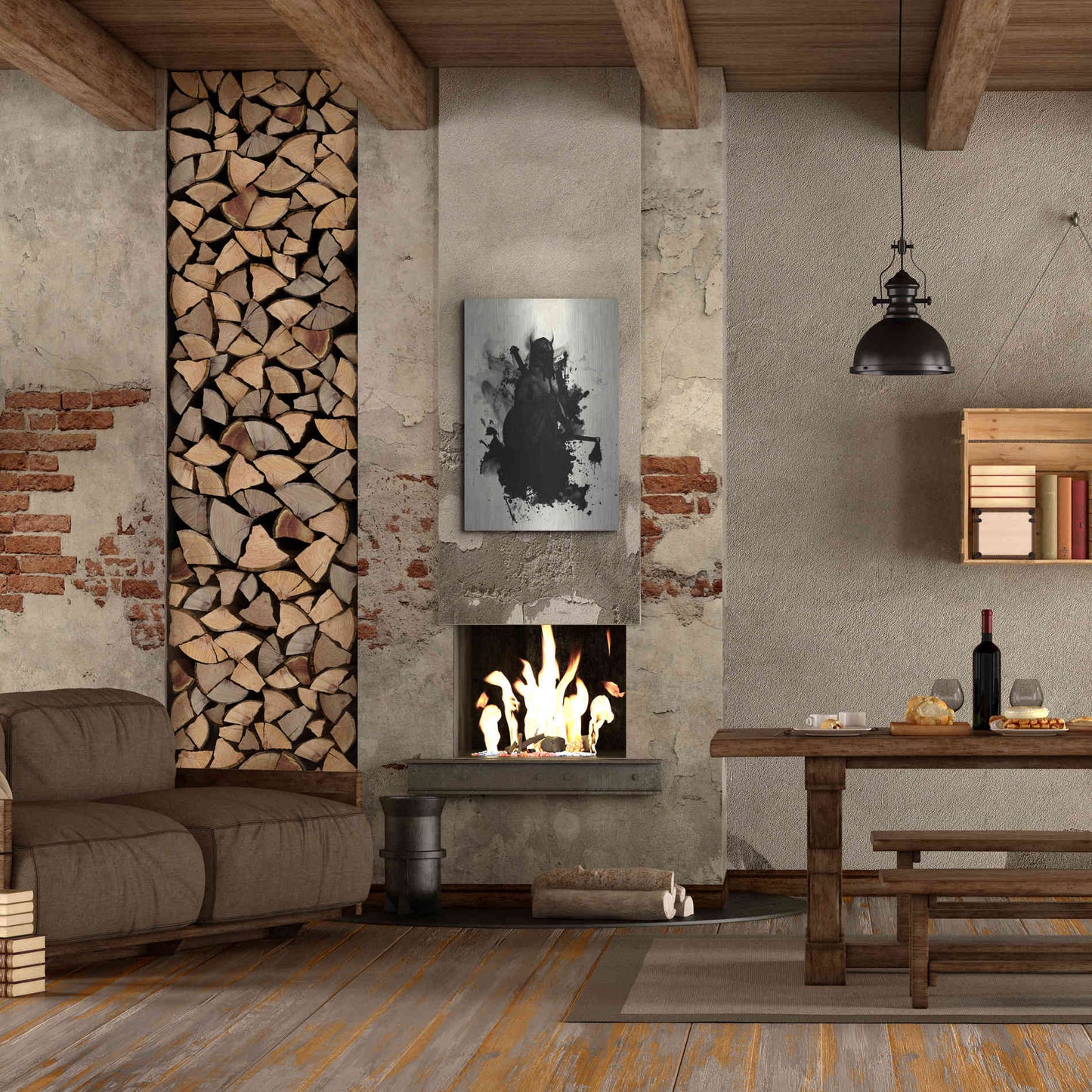 Luxe Metal Art 'Viking' by Nicklas Gustafsson, Metal Wall Art,24x36