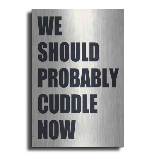 Luxe Metal Art 'We Should Probably Cuddle Now' by Nicklas Gustafsson, Metal Wall Art