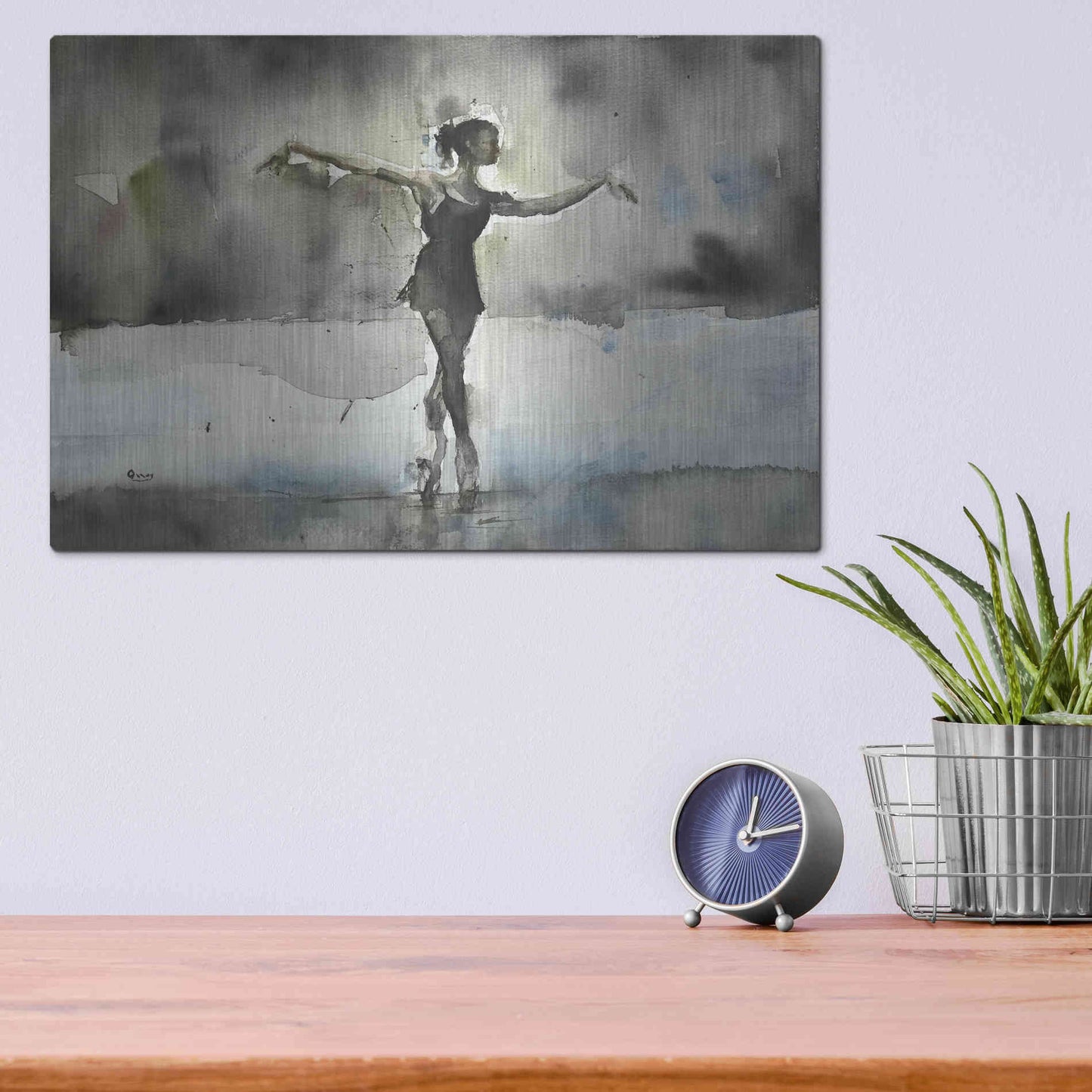 Luxe Metal Art 'Practice' by Oscar Alvarez Pardo, Metal Wall Art,16x12
