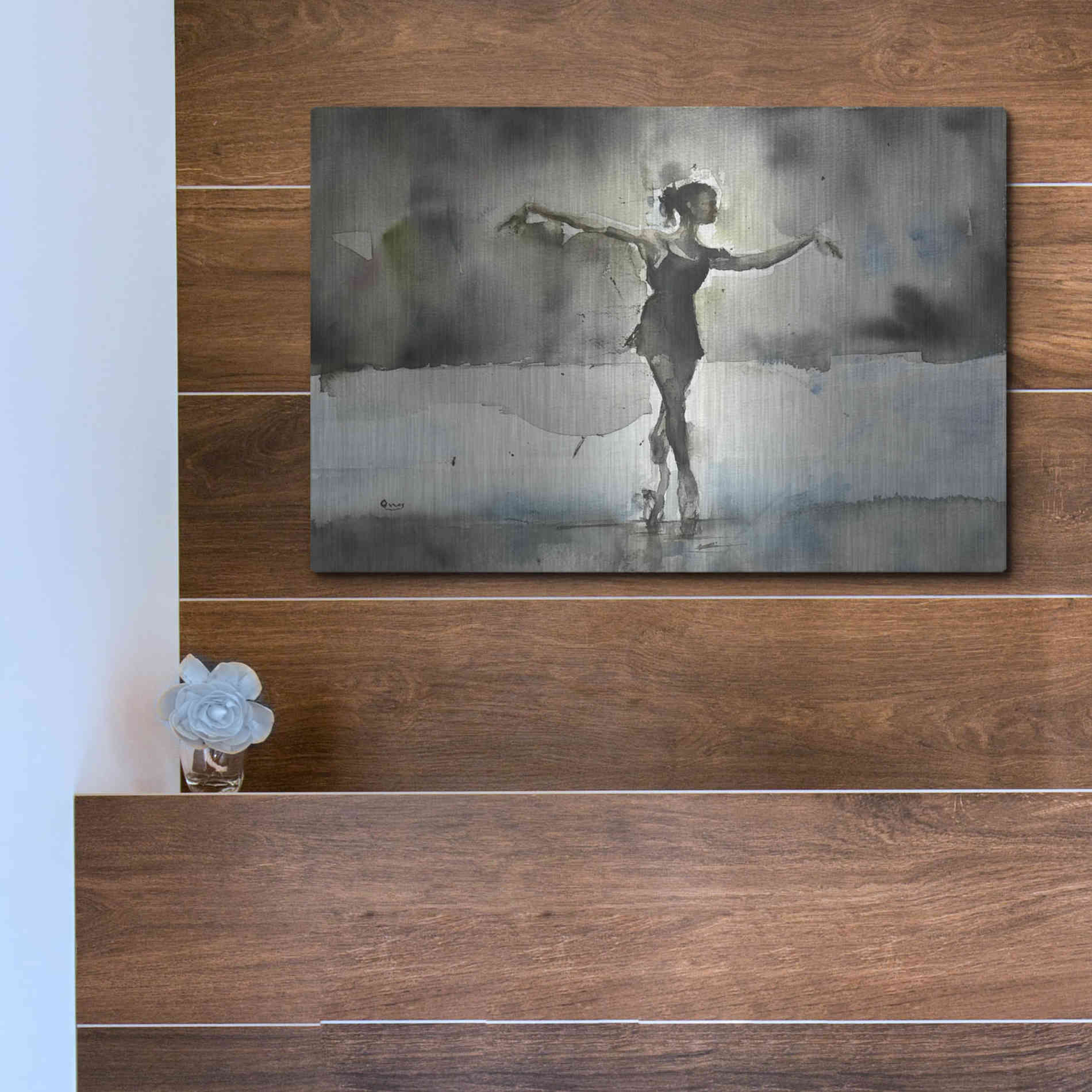 Luxe Metal Art 'Practice' by Oscar Alvarez Pardo, Metal Wall Art,16x12