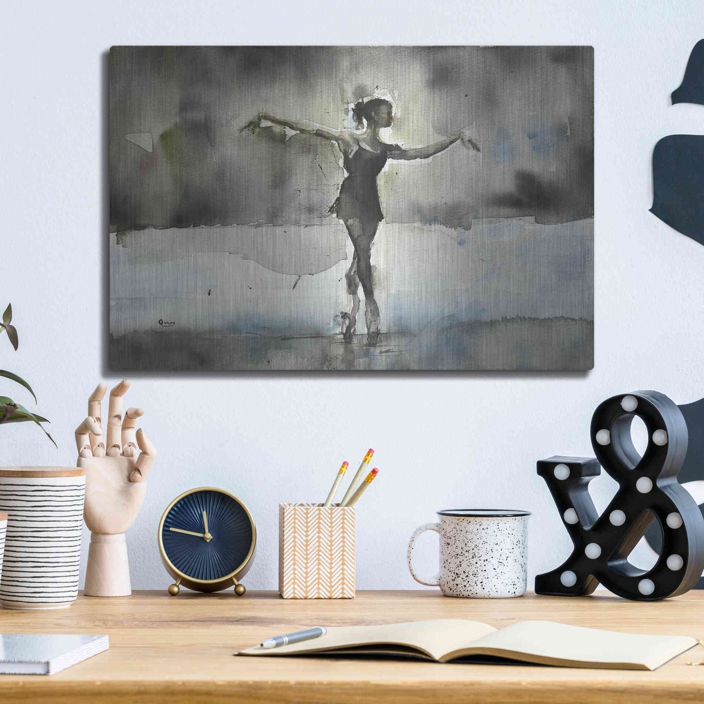 Luxe Metal Art 'Practice' by Oscar Alvarez Pardo, Metal Wall Art,16x12